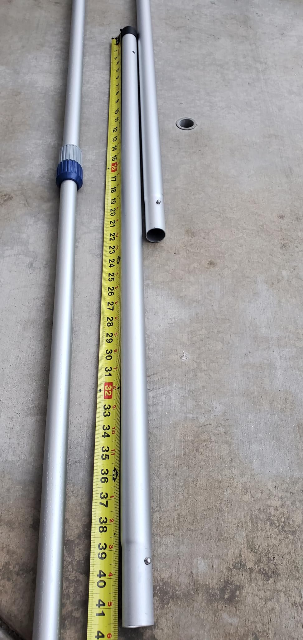 Poolvio 15 FT Telescopic Pool Pole - Adjustable 3 Piece Aluminum Pool Skimmer Pole for Pool Cleaning Skimmer Nets Vacuum Heads & Brushes, Strong Grip & Lock customer photo 1