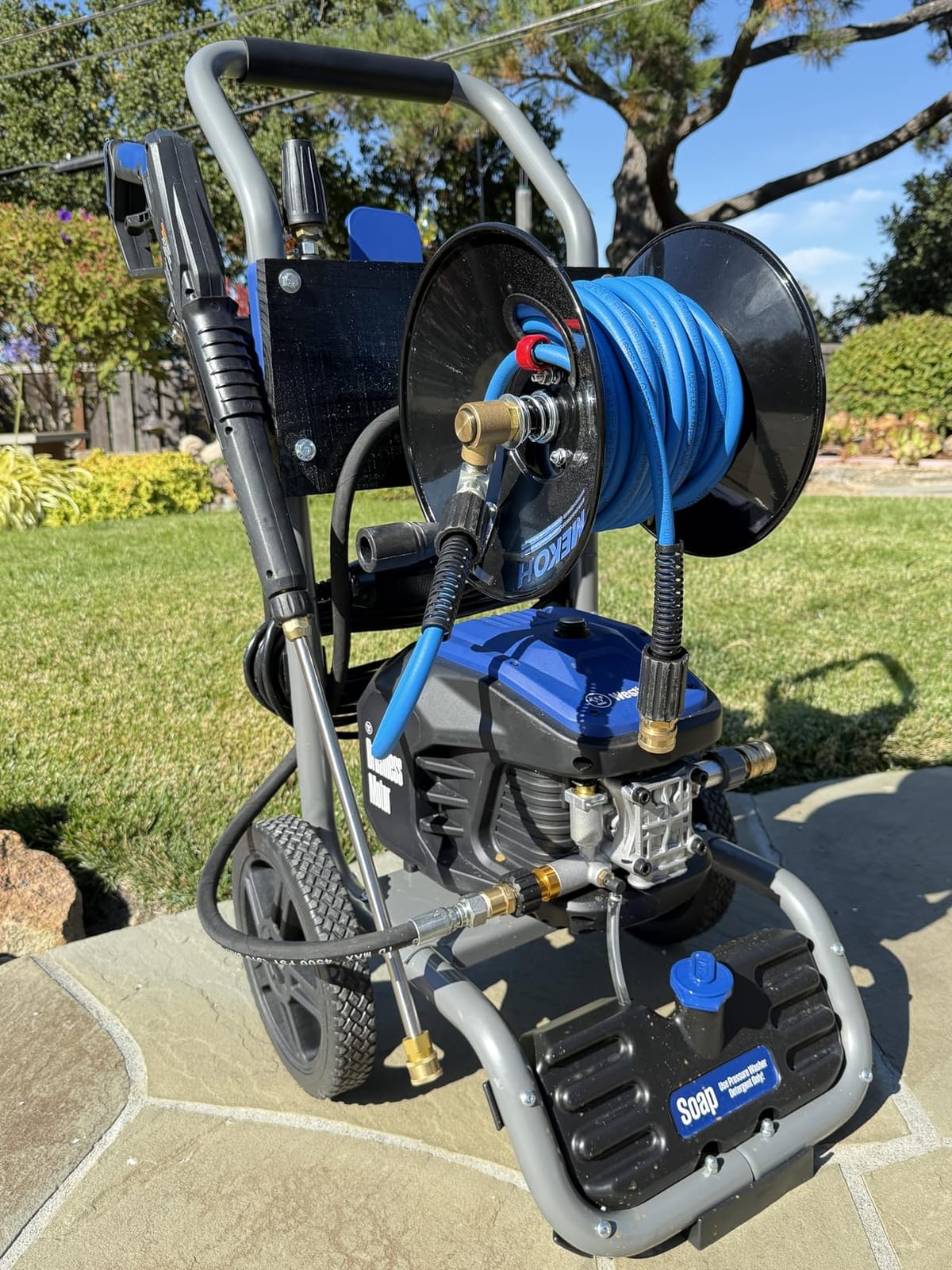 MEKOH Compact Pressure Washer Hose Reel 50ftx3/8” / 65ftx1/4”, 4000PSI customer photo 1
