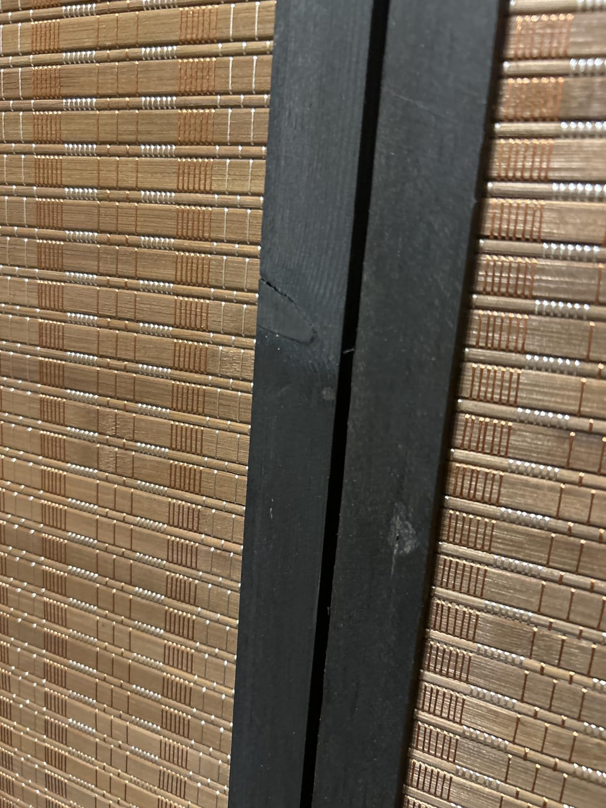 4 Panel Bamboo Room Divider Screen,5.6 FT Tall Bamboo Divider Folding Panel Screen,Freestanding Panel Divider for Room Seperation,Brown customer photo 1
