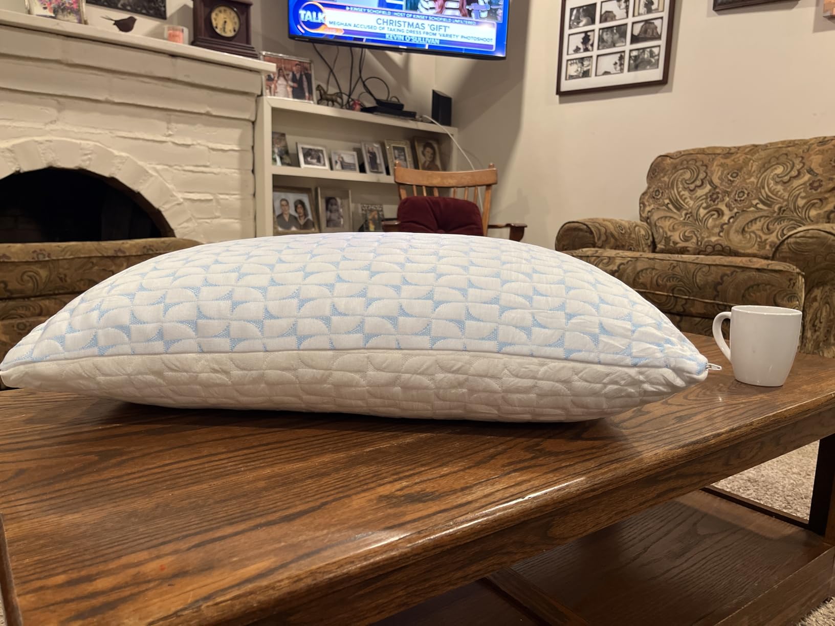 QUTOOL Firm Pillow Shredded Memory Foam, Cooling Pillow for Hot Sleeper, Adjustable Bed Pillow for Side Back Stomach Sleepers, Washable Cover, CertiPUR-US Certified, Queen Size Set of 2 customer photo 1