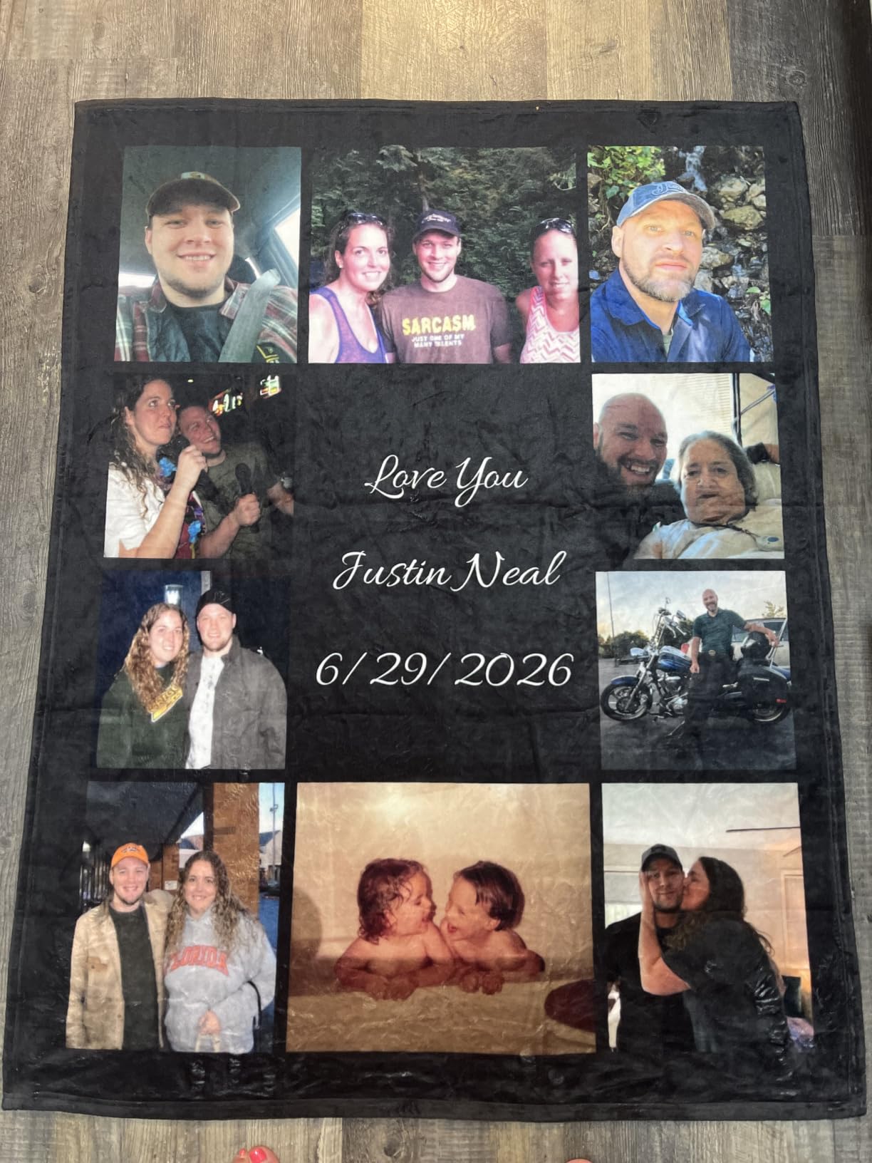 inkArts Custom Blanket Throws with Photos Text Personalized with Picture Customizable, Customize for Mom, Dad, Couple, Girlfriend, Boyfriend, Husband & Wife customer photo 1