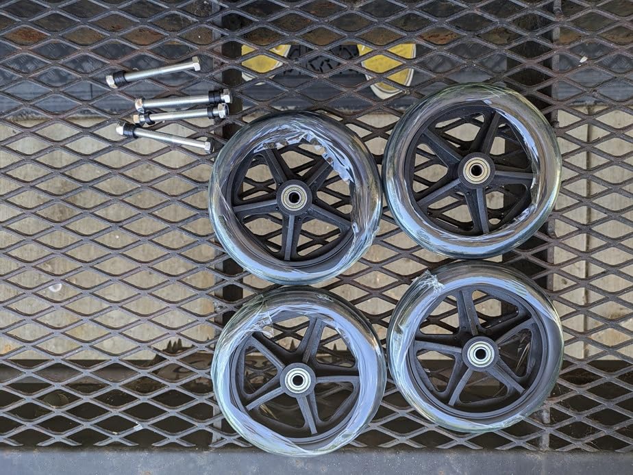 Covzoe 4 Pack 6 Inch Replacement Wheelchair Wheels with 4 Axles customer photo 1