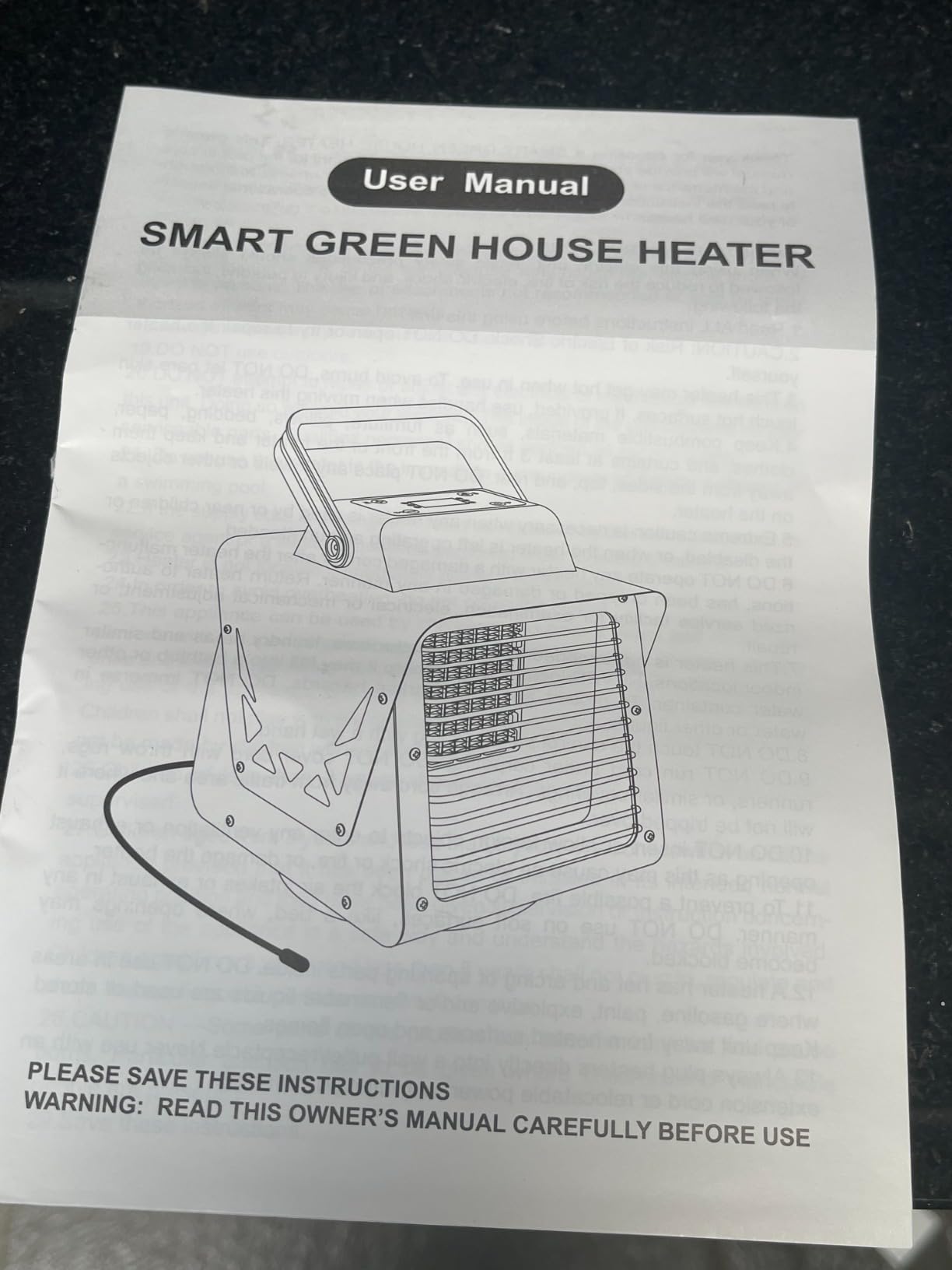 1500W Greenhouse Heater with Thermostat WIFI APP, Heater for Outdoor Greenhouse Green House with APP Remote Control Portable Smart Electric Heat for Green Plants customer photo 1