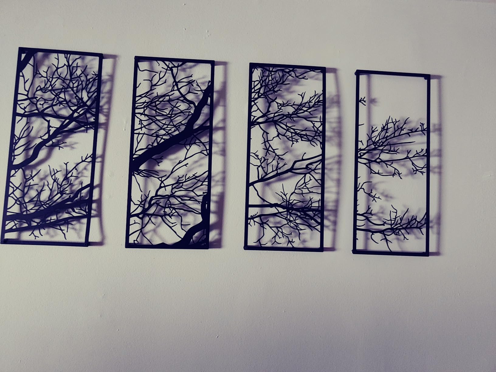 ESTART 4 Pieces Tree of Life Metal Wall Decor, Tree Branch Metal Wall Art customer photo 1