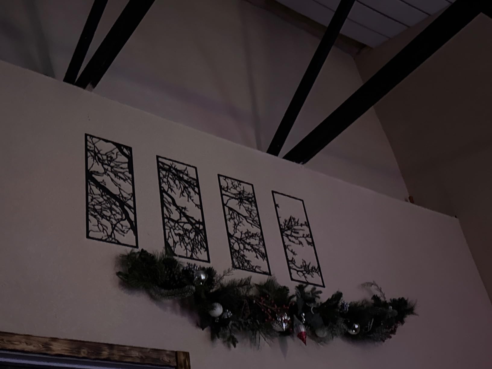 ESTART 4 Pieces Tree of Life Metal Wall Decor, Tree Branch Metal Wall Art customer photo 2