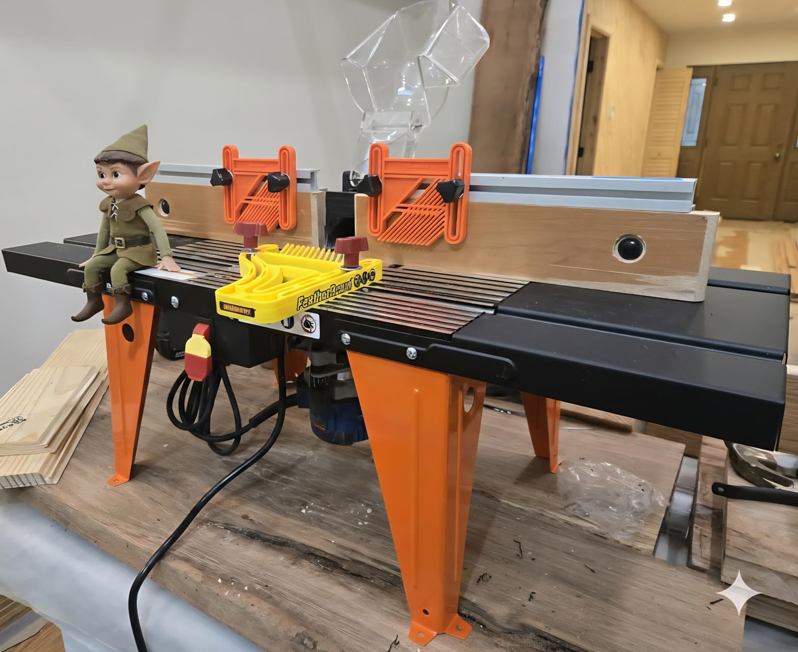 Universal Electric Benchtop Router Tables Wood Working Craftsman Tool customer photo 2