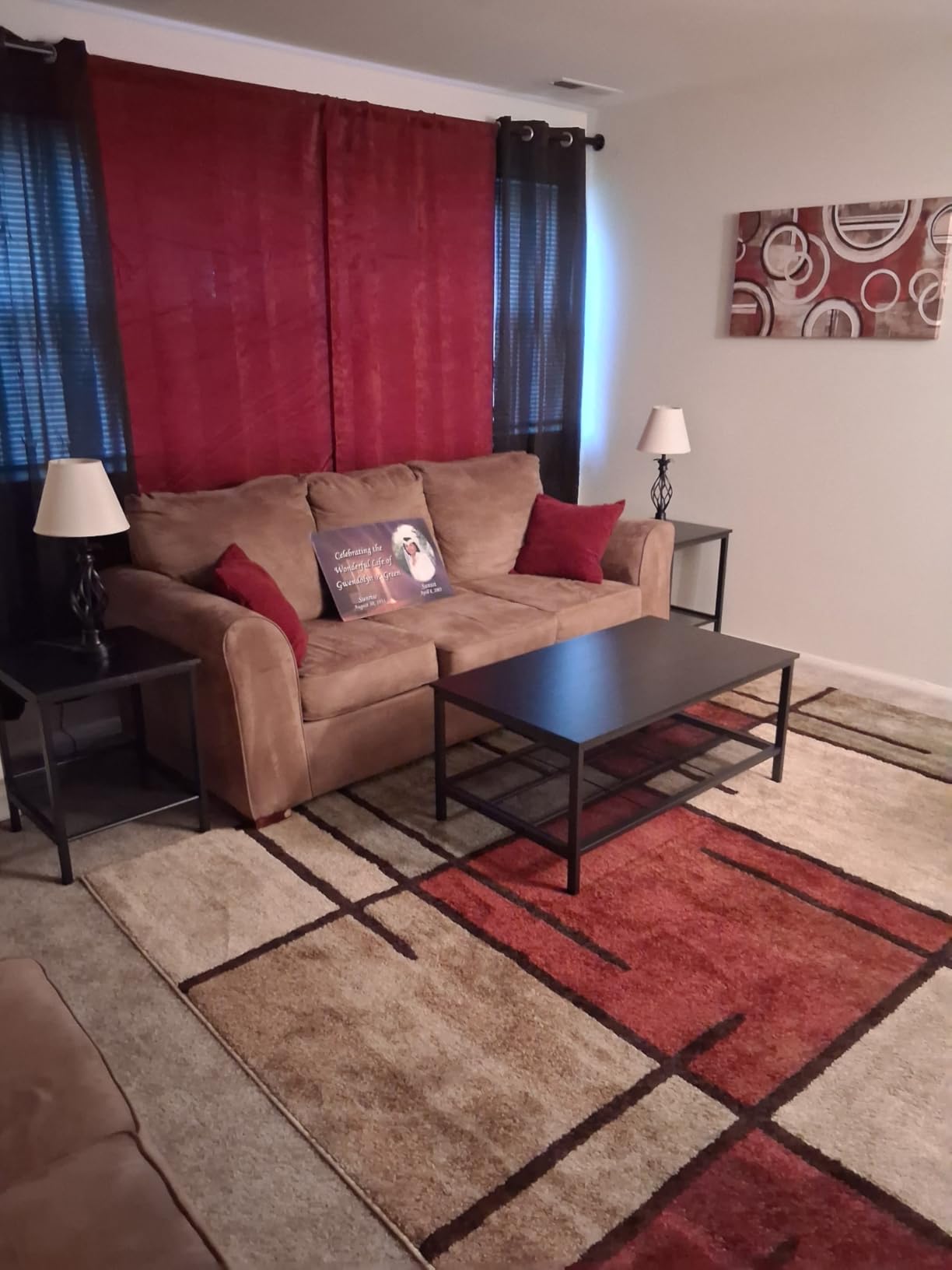 AWQM Coffee Table Set of 3, Coffee Table with 2 Square End Side Tables customer photo 2