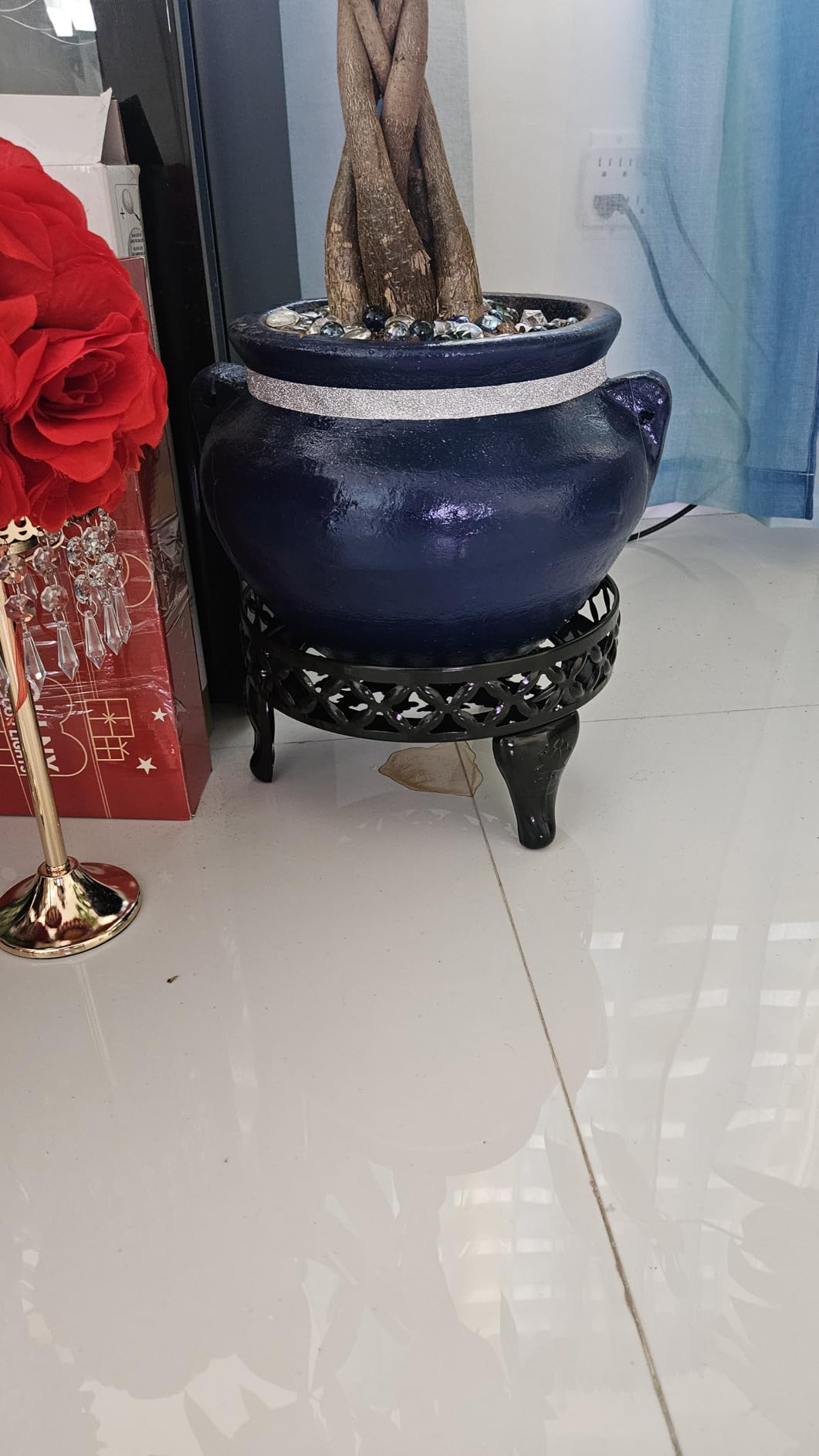 Cast Iron Plant Stand Indoor Outdoor, 3 Pack Metal Flower Pot Stand customer photo 2