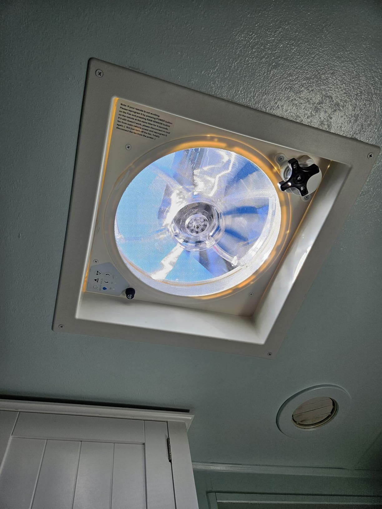 RV Vent Fan 14x14, 10-Speed Roof Vent Fan with Remote Control & Rain Sensor, 12V RV Exhaust Fan customer photo 2