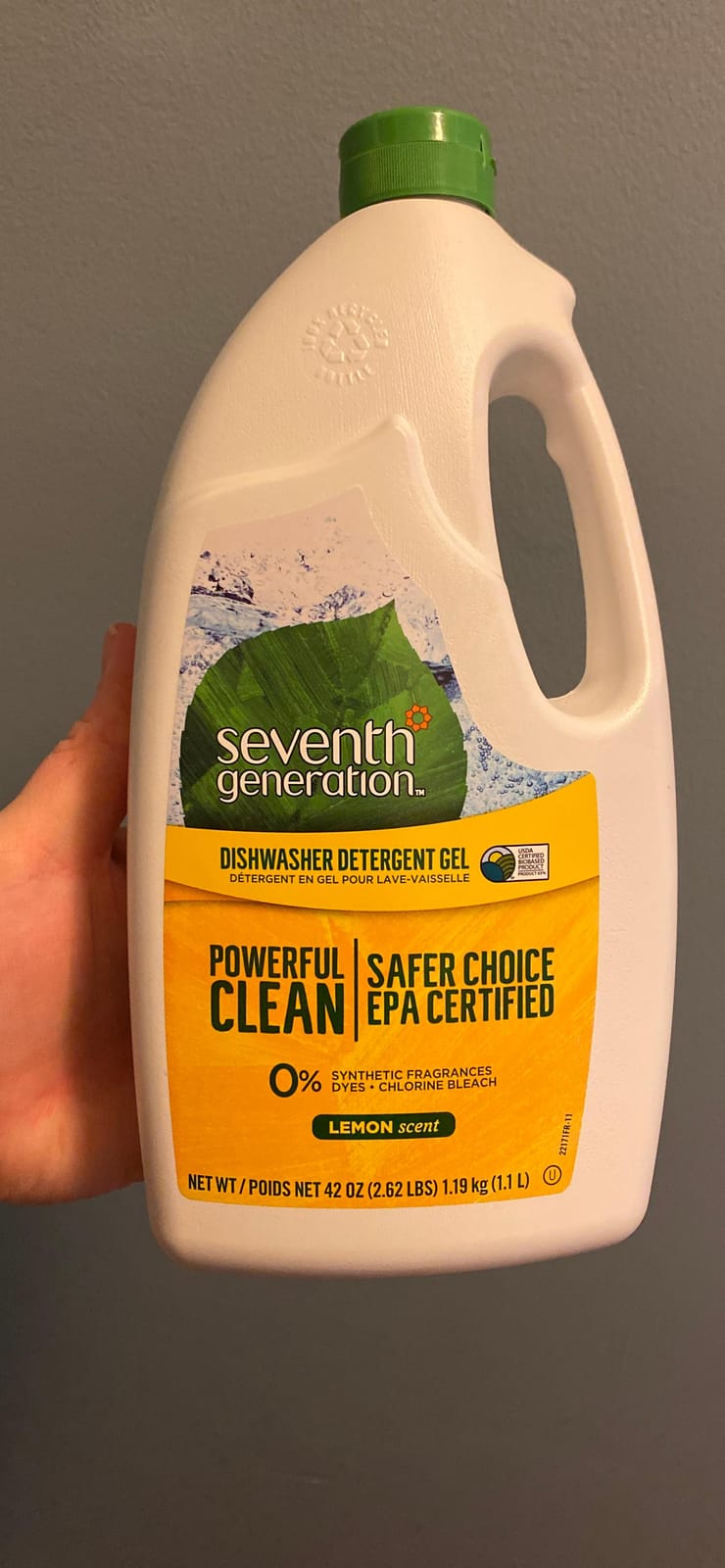 Seventh Generation Dishwasher Detergent Gel Lemon Scent 2 pack for sparkling dishes dishwasher soap 70 oz customer photo 1