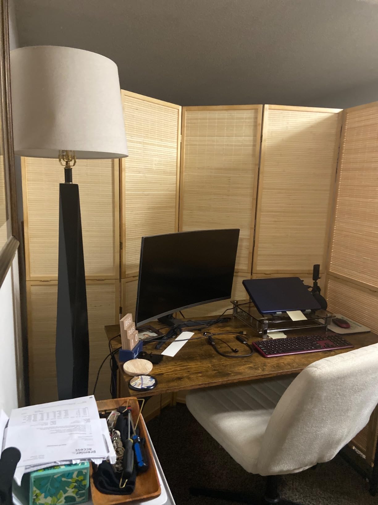 Room Divider Folding Privacy Screens,Hand-Made Natural Bamboo Room Dividers customer photo 1