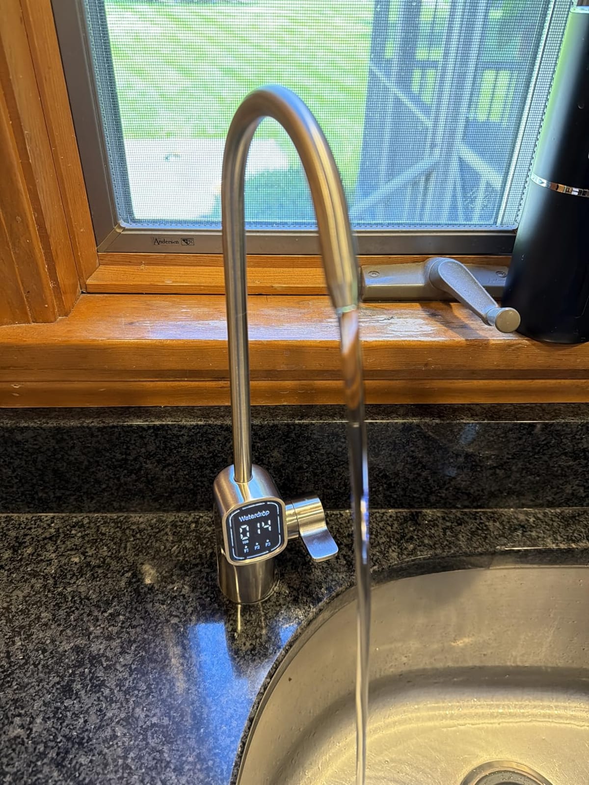 Waterdrop X8-WAN Alkaline Mineral Tankless Reverse Osmosis System Undersink, NSF/ANSI 42&58&372 Certified, 800 GPD RO Water Filter System, 10-Stage Filtration, 2:1 Pure to Drain, LED Faucet, BPA-Free customer photo 1