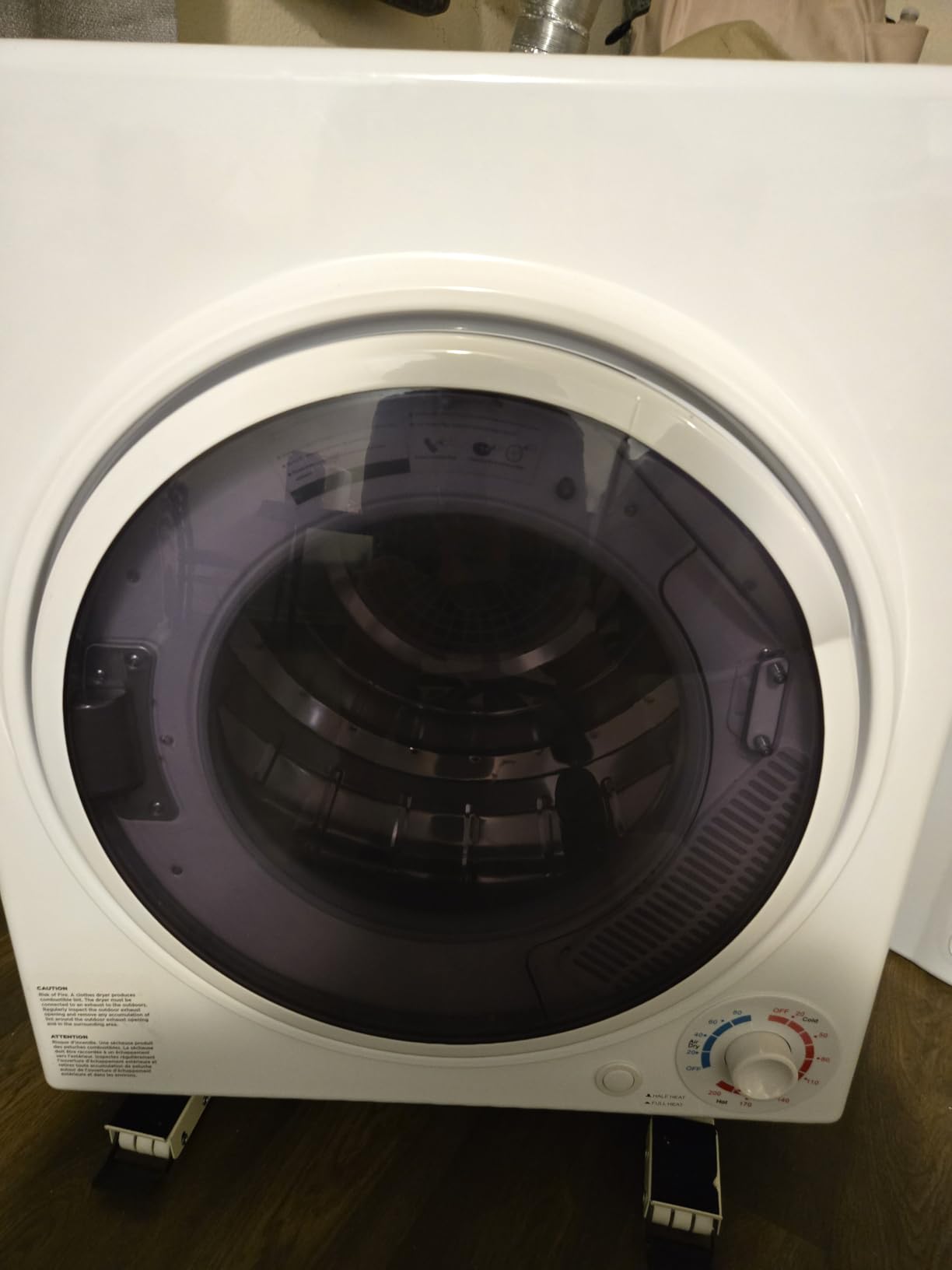 CTT 3.5 Cu. Ft. Clothes Dryer, 1500W Electric Dryers for Clothes, 110V Electric Clothes Dryer with Stainless Steel Drumble for 13.2 lbs. with 4 Automatic Drying Modes (White) customer photo 1