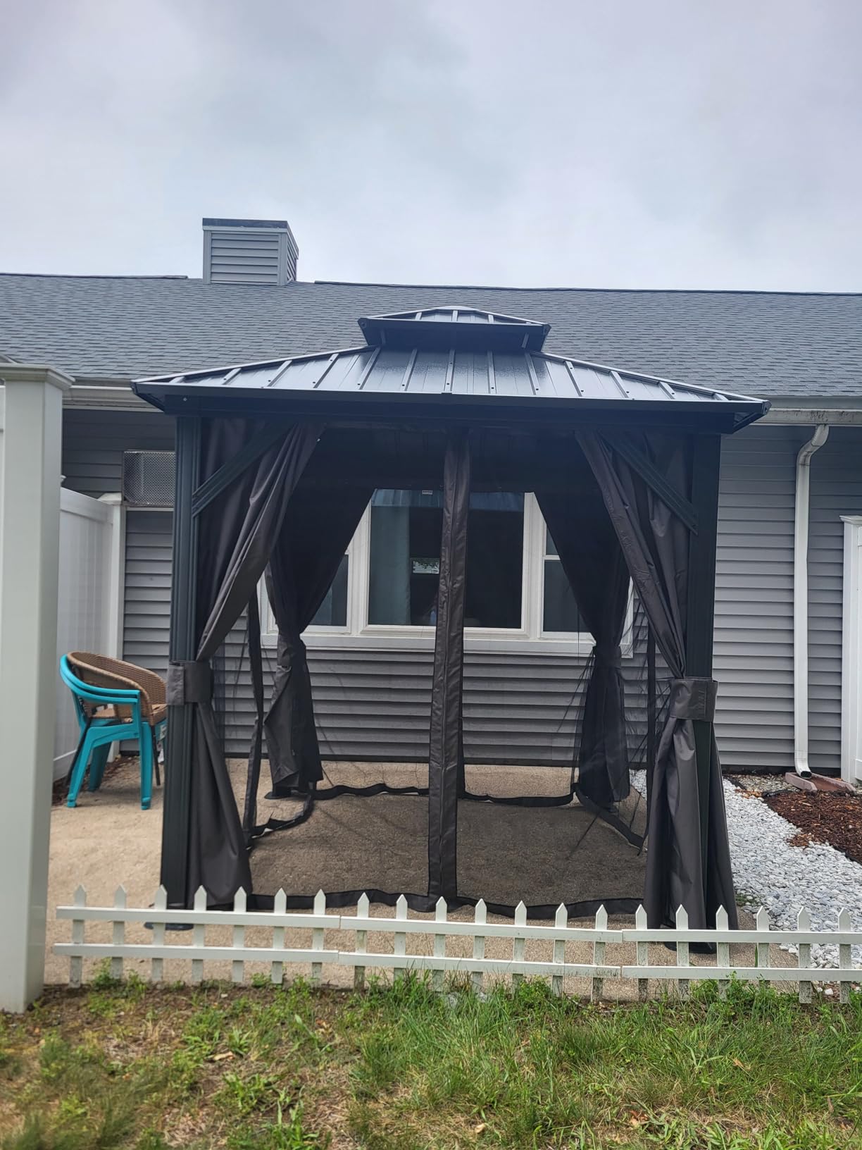BPS 10' x 10' Gazebo Universal Netting Screen Replacement, Black customer photo 2