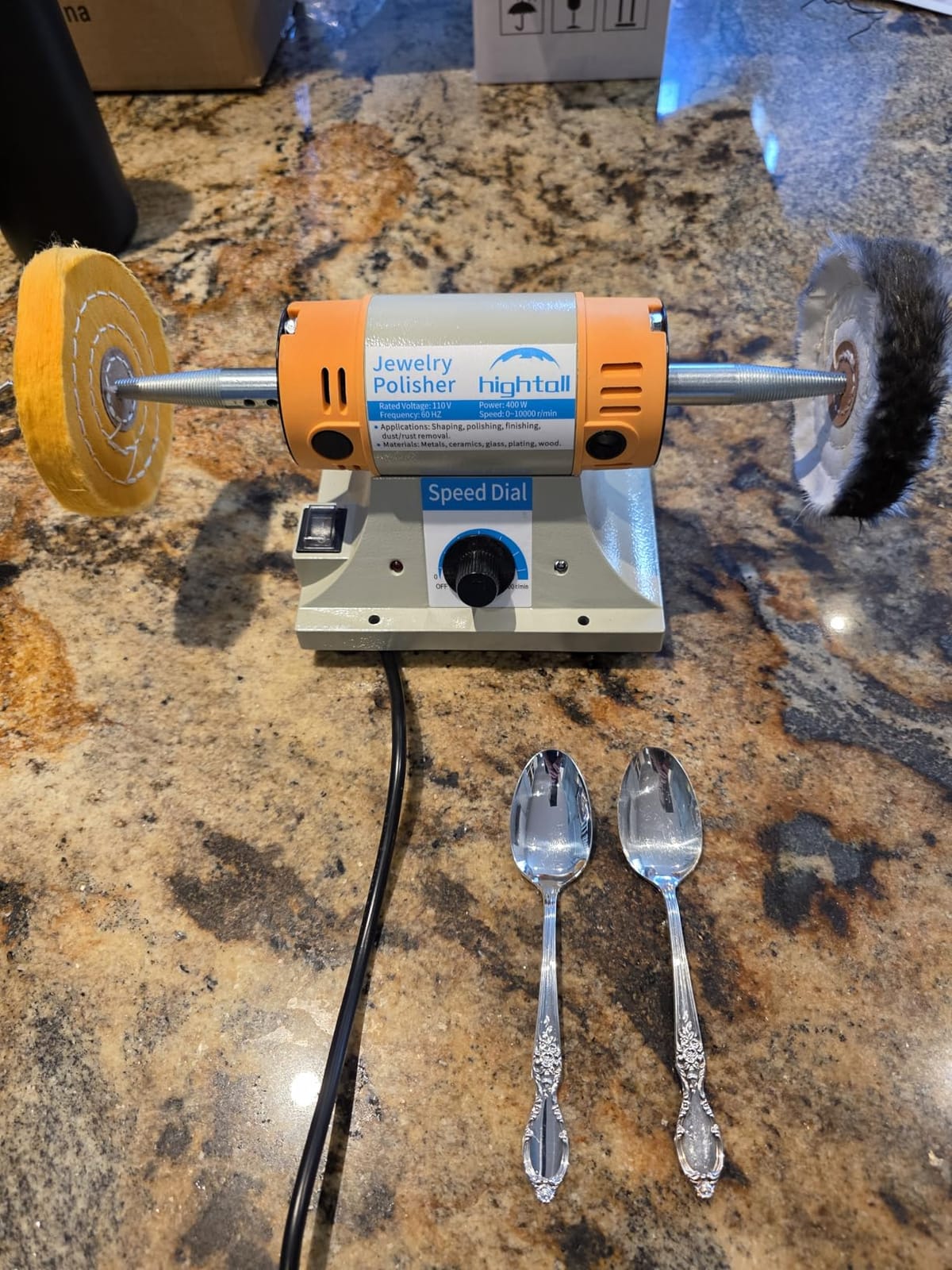 Jewelry Polisher Versatile Polishers & Buffers for Bench Grinder - Ideal for Jewelry Polishing and Finishing Jobs,With 6 Cloth Wheels, 2 Abrasive Fiber Wheels, Safety Glass, 3 Polish Compound customer photo 1