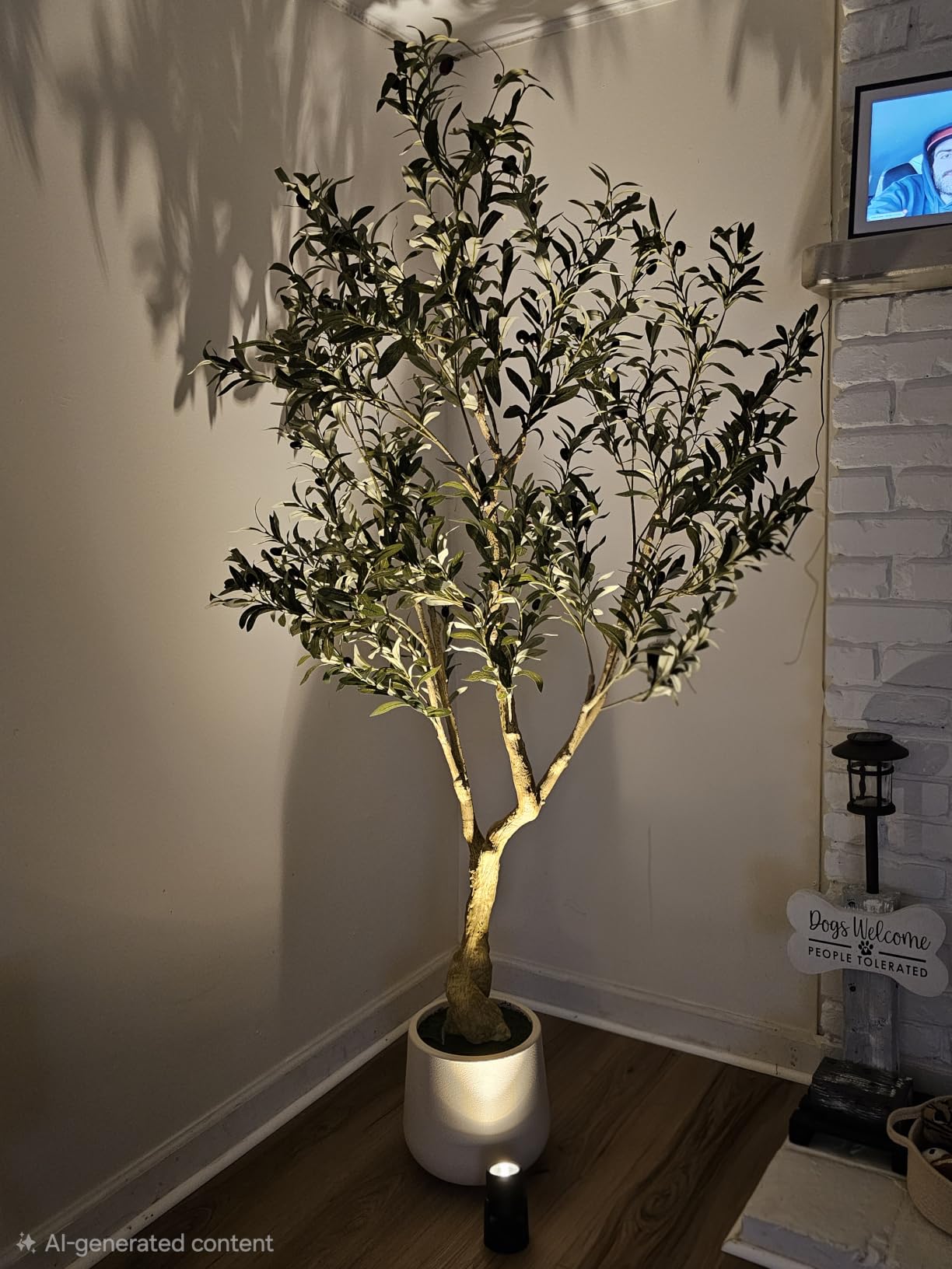 Realead 6ft Artificial Olive Tree with Tall Exquisite Planter customer photo 2