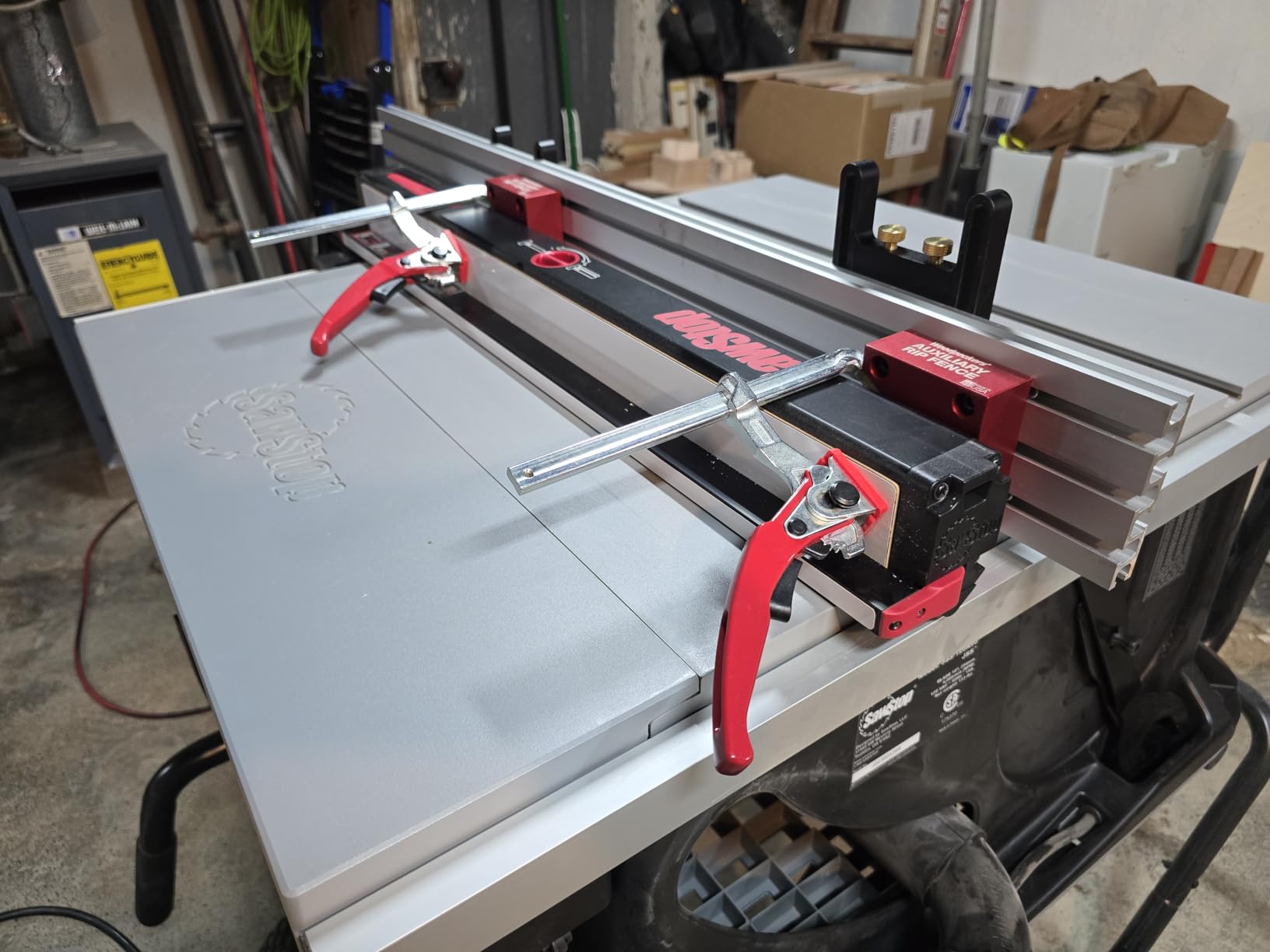 Woodpeckers Auxiliary Rip Fence, 36 Inch Job Site Table Saw Fence Extension, Infeed or Outfeed Support, T-Track Slots, Clamping Blocks - ARF-BSCS customer photo 2