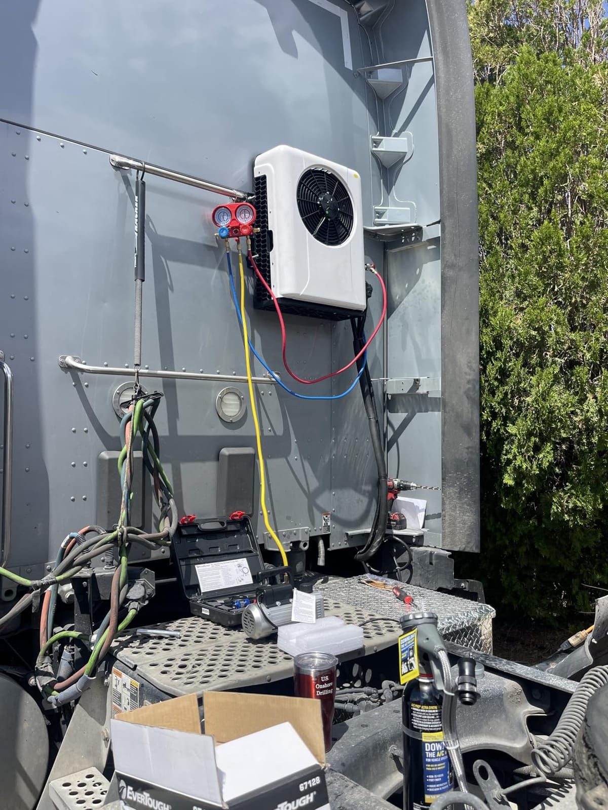 Truck Air Conditioner 12V 10000BTU Electric Split Air Conditioning Parking ac unit 12 volt for semi truck Motorhome Tractor Trailer Camper Van RV Automotive New Energy customer photo 1