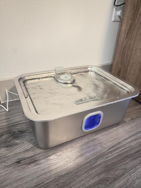 4.2Gal Dog Water Fountain for Large Dogs, 16L Stainless Steel Large Dog Fountain Water Bowl with Deeper & Wider Drinking Tray, Automatic Pet Water Dispenser with Visible Window for Multi-Pets Families customer photo 2