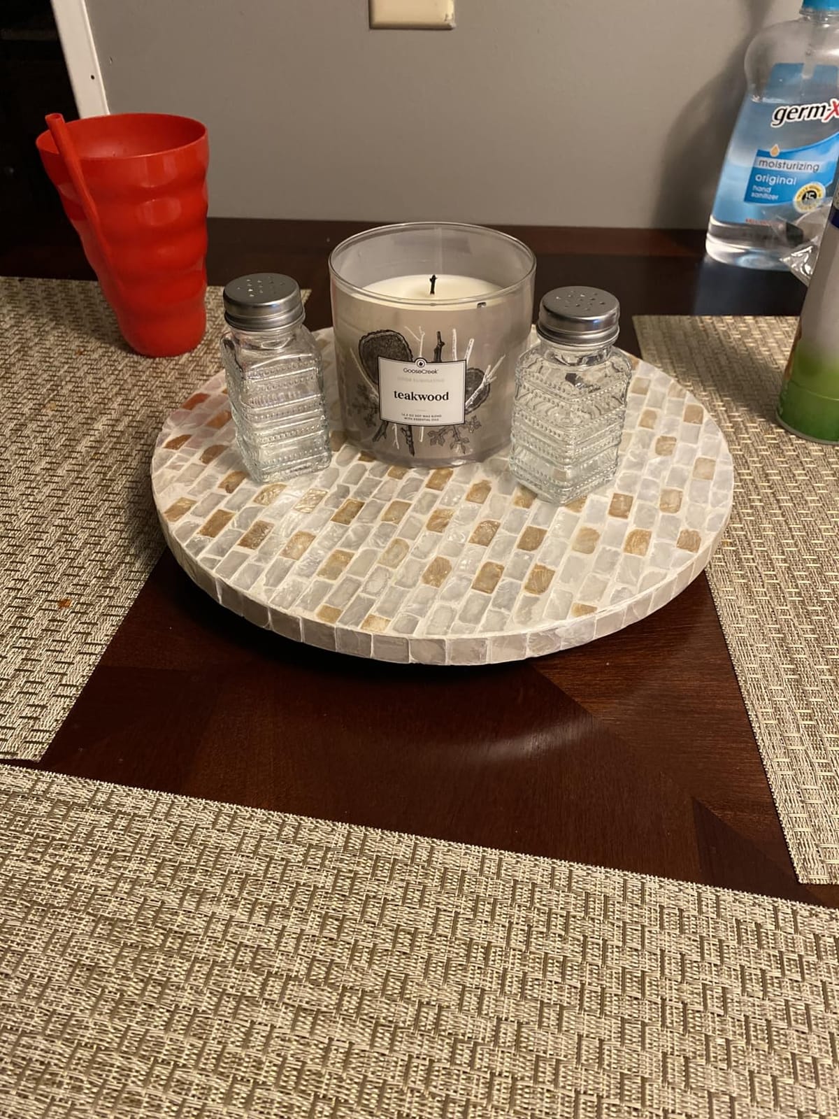 Reallnaive Mother of Pearl Lazy Susan, Round, Marble customer photo 2