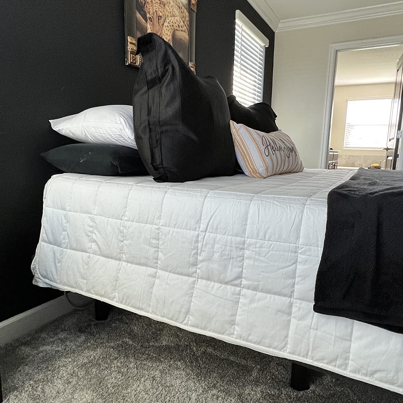 HomeSmart Cooling Weighted Blanket Queen Size 20lbs, Soft Breathable Fabric customer photo 1