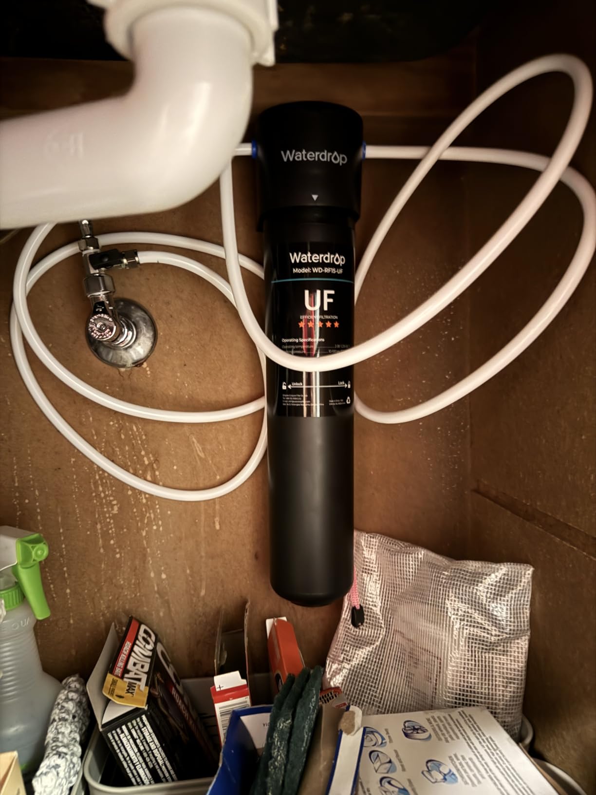 Waterdrop 15UA-PF Under Sink Water Filter System, Reduce 80+ Impurities | Reduce 99.9% PFOA, 99.8% PFOS, 96% Chloramine, Fluoride, VOCs, Chloroform, Connects Directly to Your Faucet (Filter: RF15-PF) customer photo 2