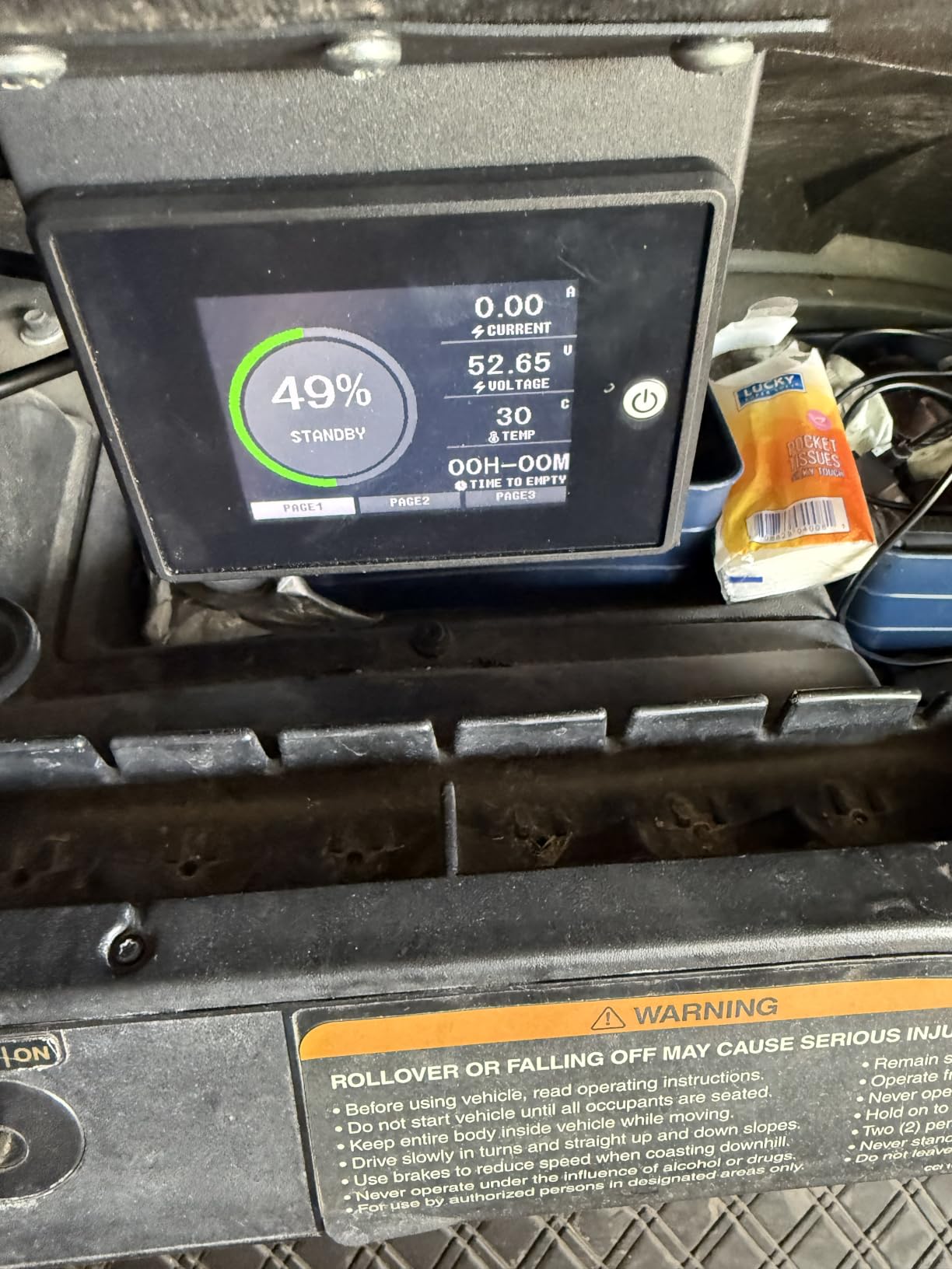 OGRPHY 48V Lithium Golf Cart Battery, 200A BMS(1000A Peak Current), with Touch Monitor & Mobile APP, 4000+ Cycles 48V Lithium Battery with 18A Charger, Perfect for Golf Carts, Solar(105AH) customer photo 1