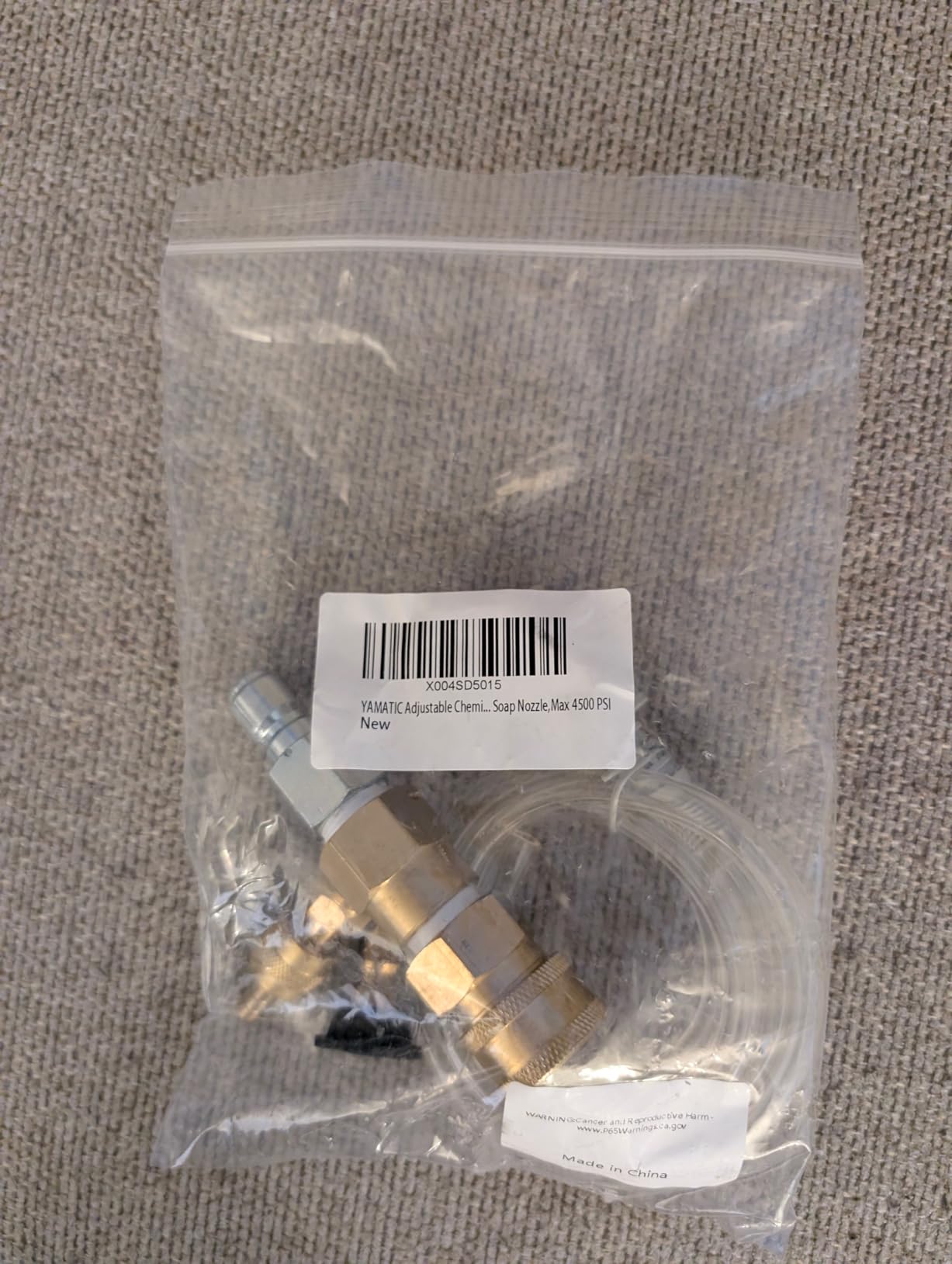 YAMATIC Adjustable Chemical Injector Kit, Downstream Injector Kit for Pressure Washer, 3/8 Inch Connectors, Soap Injector with Siphon Hose & Soap Nozzle,Max 4500 PSI customer photo 1