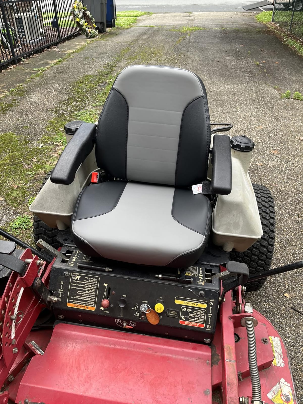 Gray Zero Turn Mower Seat-Adjustable Backrest,Comfort Lawn Mower Seat Fits Gravely,Exmark,Bad Boy,Kubota,Toro,John Deere customer photo 1