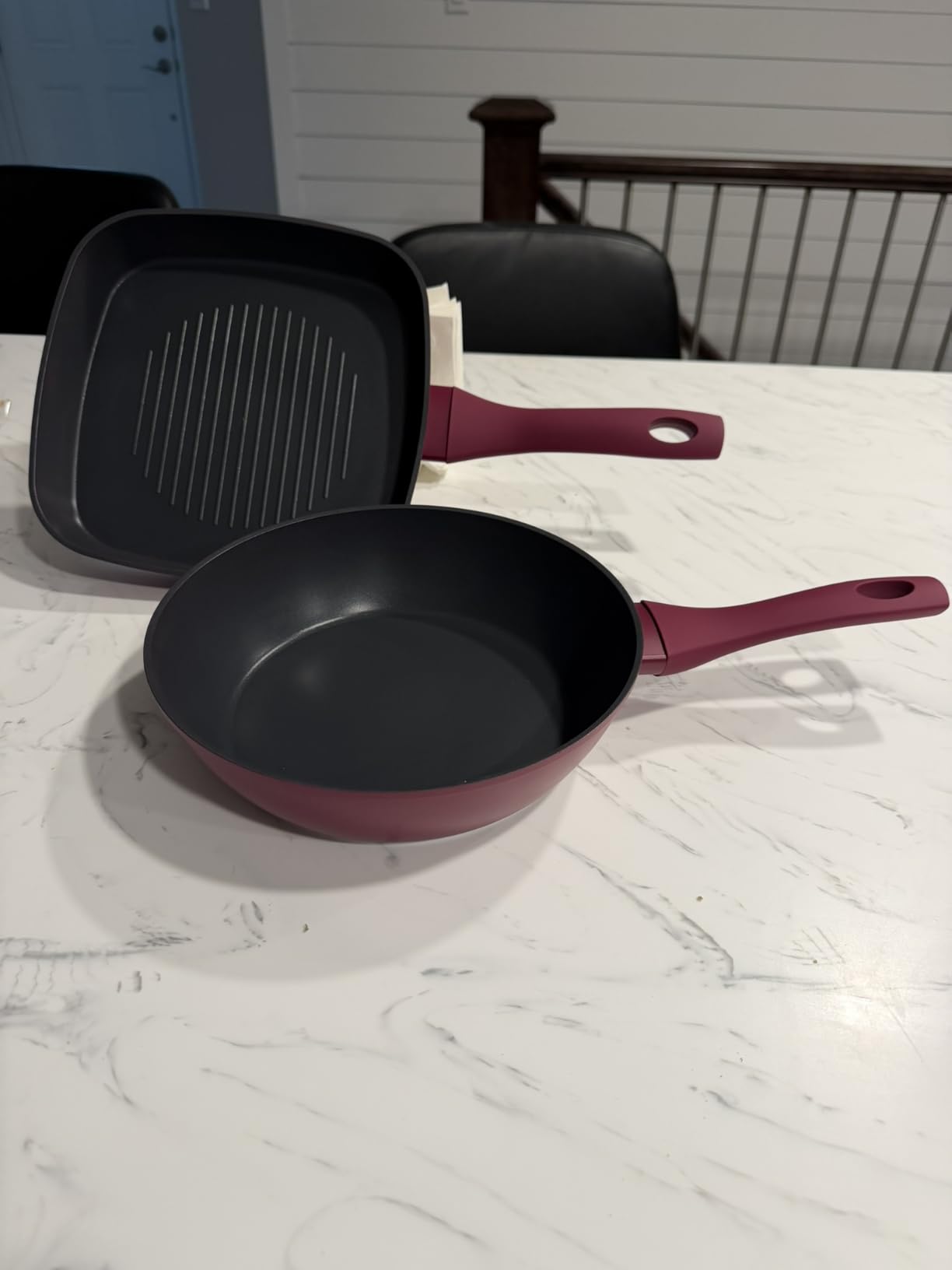 Pots and Pans Set Non Stick, 31 Piece Kitchen Induction Cookware & Bakeware Set, Nonstick Kitchen Cooking Pans Set with Frying Pans Set Grill Pan Saucepan Baking Sheet & Utensils, PFOA Free customer photo 2