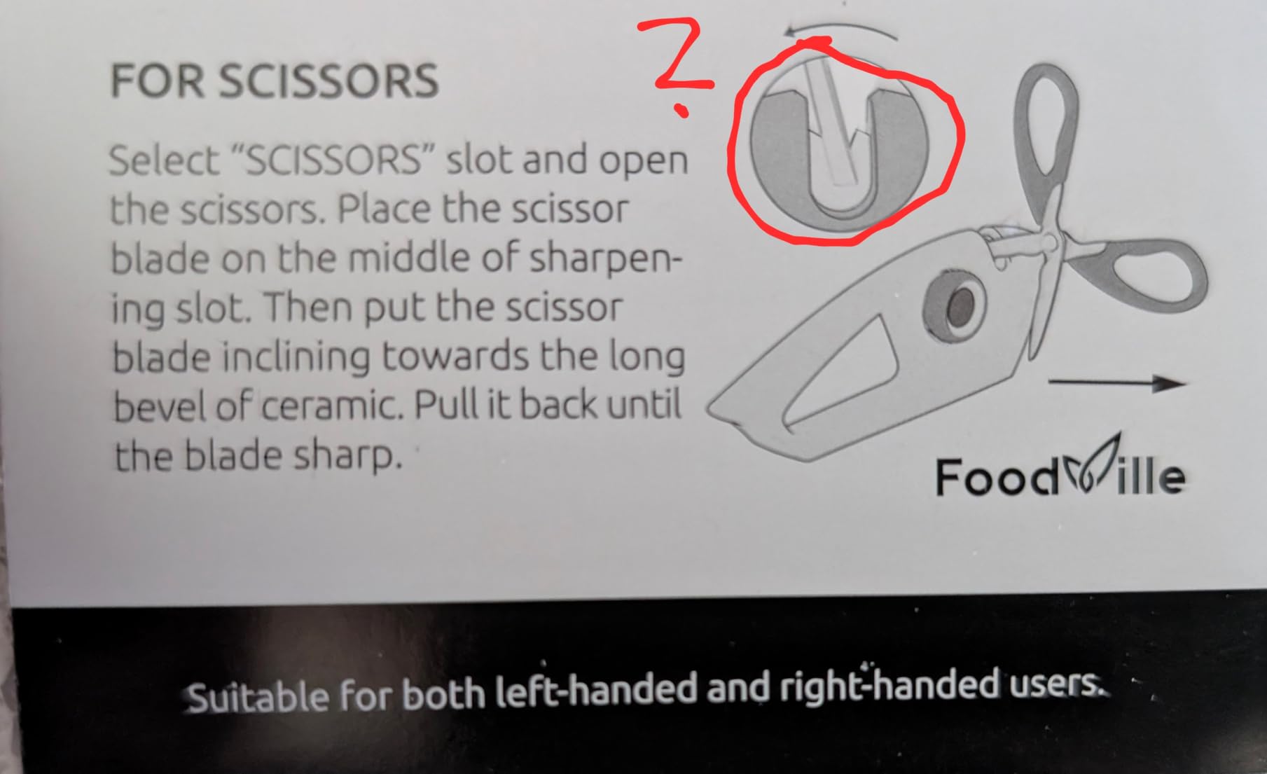 FoodVille 5 in 1 Knife Sharpener with 5 Stages including Tungsten, Diamond, Ceramic for Scissors and All Kinds of Kitchen Knives with Straight and Serrated Blades customer photo 1