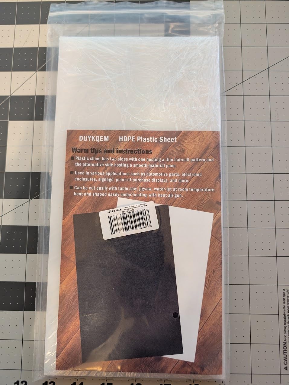 HDPE Plastic Sheet 1/2 Inch Thick 24
