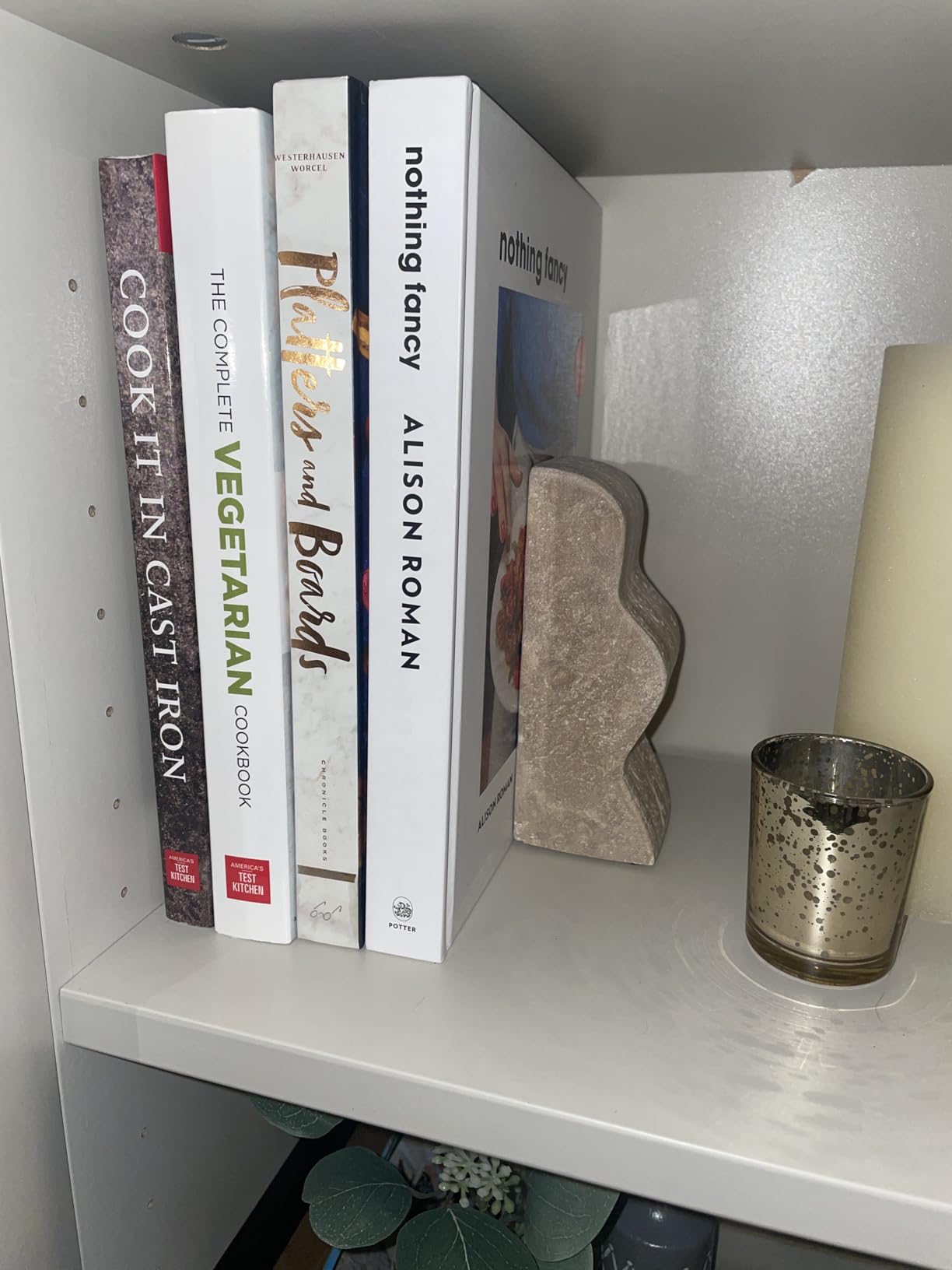 Creative Co-Op Decorative Travertine Wave Bookends, Grey customer photo 1
