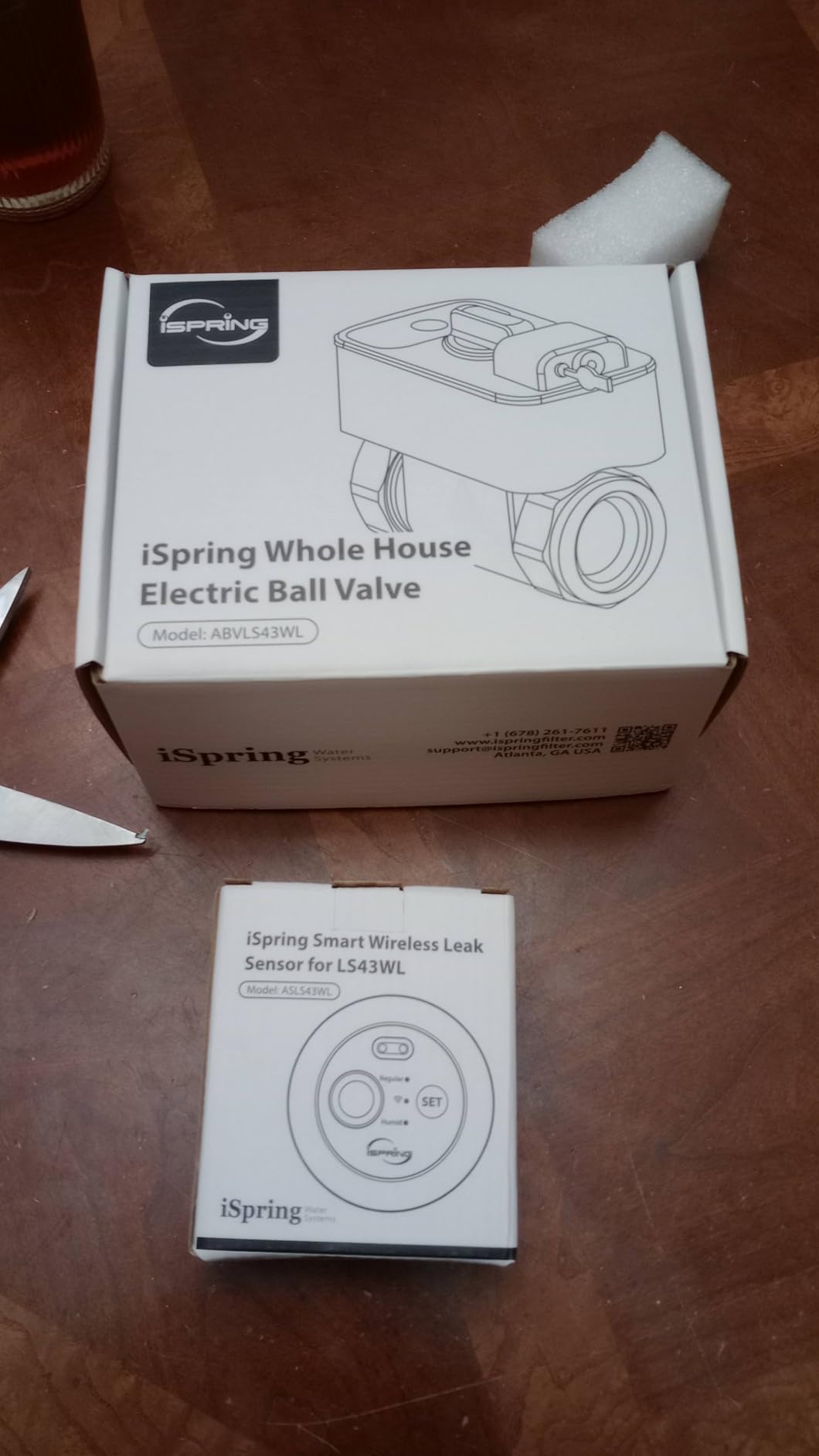 iSpring LS43WL Smart Leak Detector - Auto Water Shut-Off | Auto water shut-off in 20 sec. 1 wired + 1 wireless sensor (expand to 8). Easy DIY install. 1