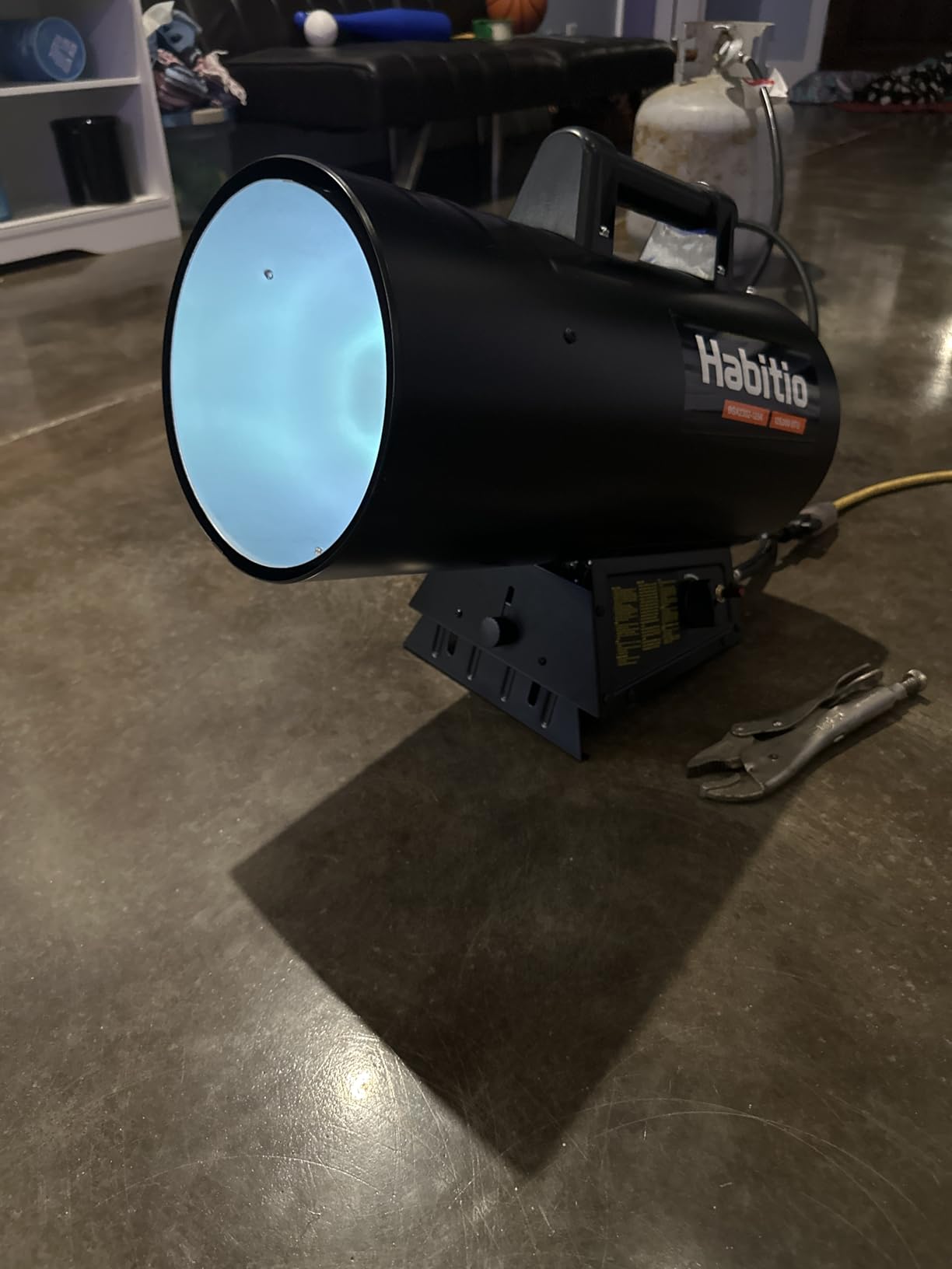 125,000 BTU Forced Air Propane Heater, Portable Torpedo Heater for Jobsite, Garage, and Construction Sites, 10 ft Hose with Regulator Included, CSA Certified customer photo 1