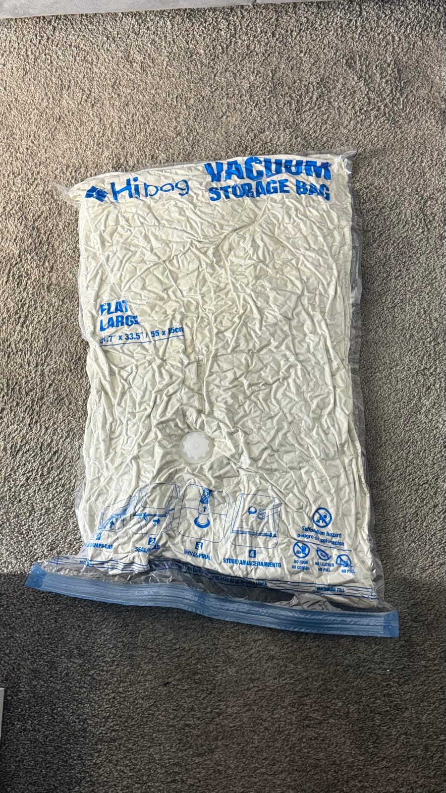 HIBAG Vacuum Storage Bags with Electric Pump, Vacuum Seal Bags for Clothing, Pillows, Blanket Bedding Comforters, 20 pack customer photo 2