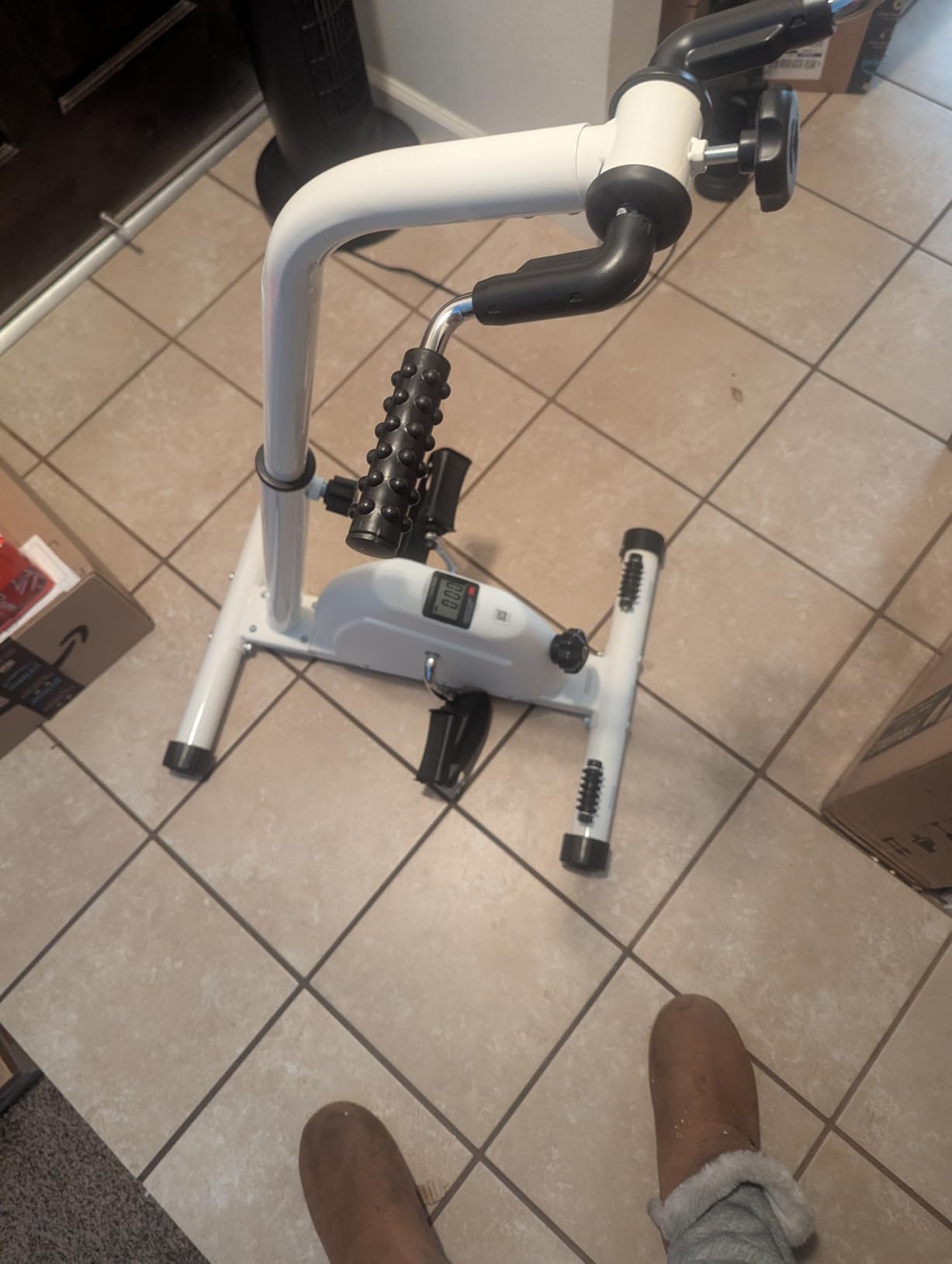 RYGEO Arm Leg Pedal Exerciser Bike Hand Arm Leg and Knee Peddler Adjustable Fitness Equipment for Seniors Cardio Exercise customer photo 1