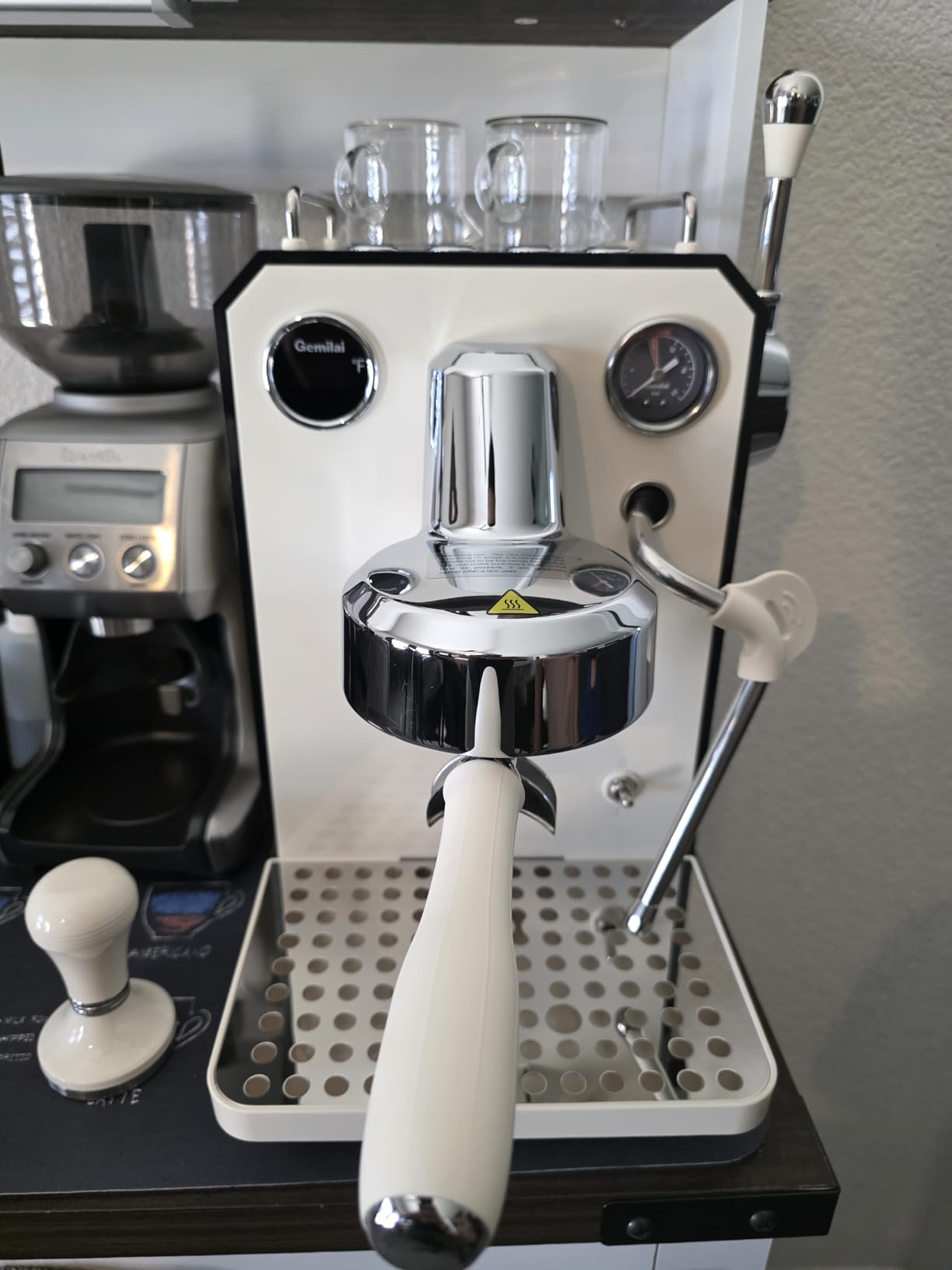 Gemilai Owl G3006 Home Espresso Machine, 58mm Commercial Group Head & PID Temp Control, Stainless Steel Coffee Maker for Barista-Quality Latte Art, Cappuccino Dual Data Display Black customer photo 2