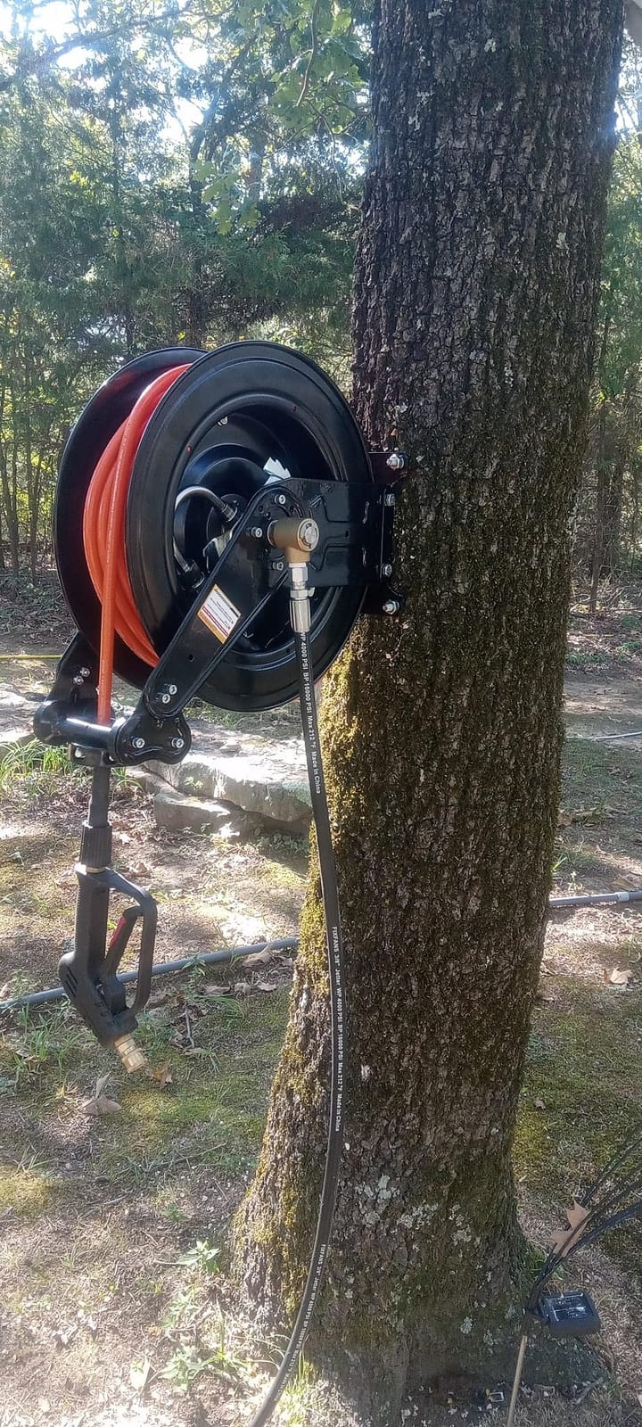 FIXFANS Pressure Washer Hose Reel with Hose 1/4