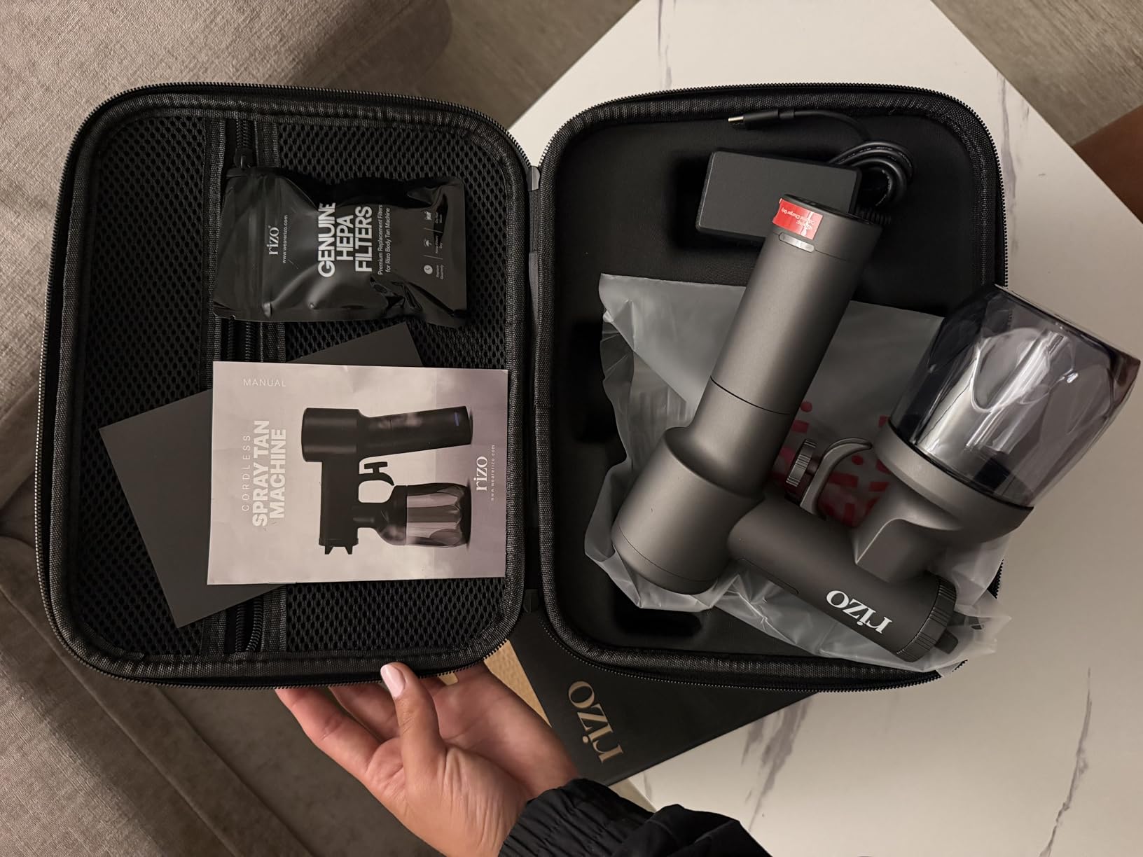 Cordless Spray Tan Machine Kit, Portable Tanning Airbrush for Home & Mobile Artists, Lightweight Rechargeable Spray Tan Gun with Precise Mist Control, Easy to Clean, Professional Bronze Results customer photo 1