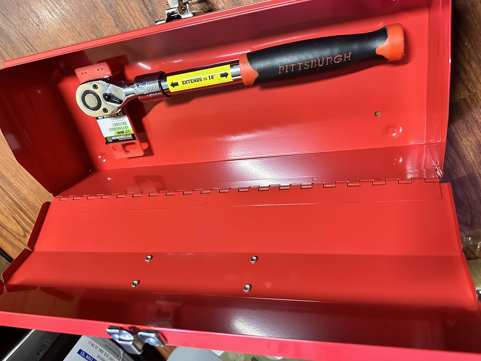 BIG RED Metal Tool Box, 20.5-inch, Portable Metal Tool Box with 3 Drawers customer photo 1