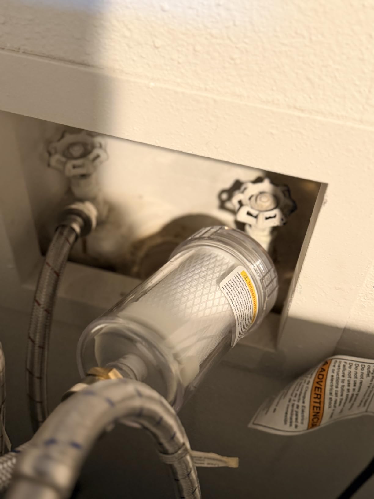 2 Micron Carbon Washer Water Filter, Visible Washing Machine Water Filter System, 99.5% Removal of Chlorine Fluoride, Heavy Metals, Odors, Scale, Reduces Dry Skin ACF Shower Filter customer photo 1
