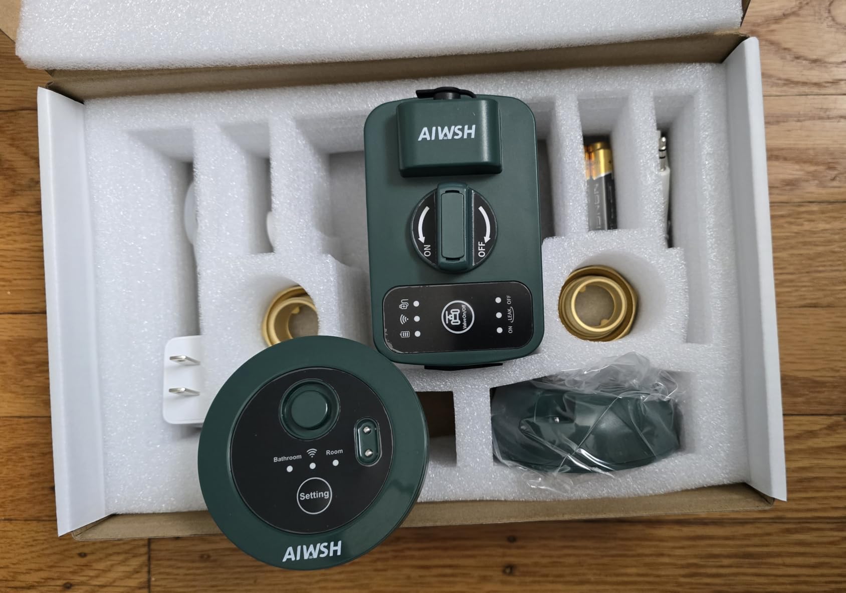Smart Automatic Water Shutoff Valve & Leak Detector, 15 Sec Auto Shut-Off, Real-Time Leak Detection, No WiFi Required, Whole-Home Leak Protection System, 1640 ft LoRa Coverage, Fits 3/4