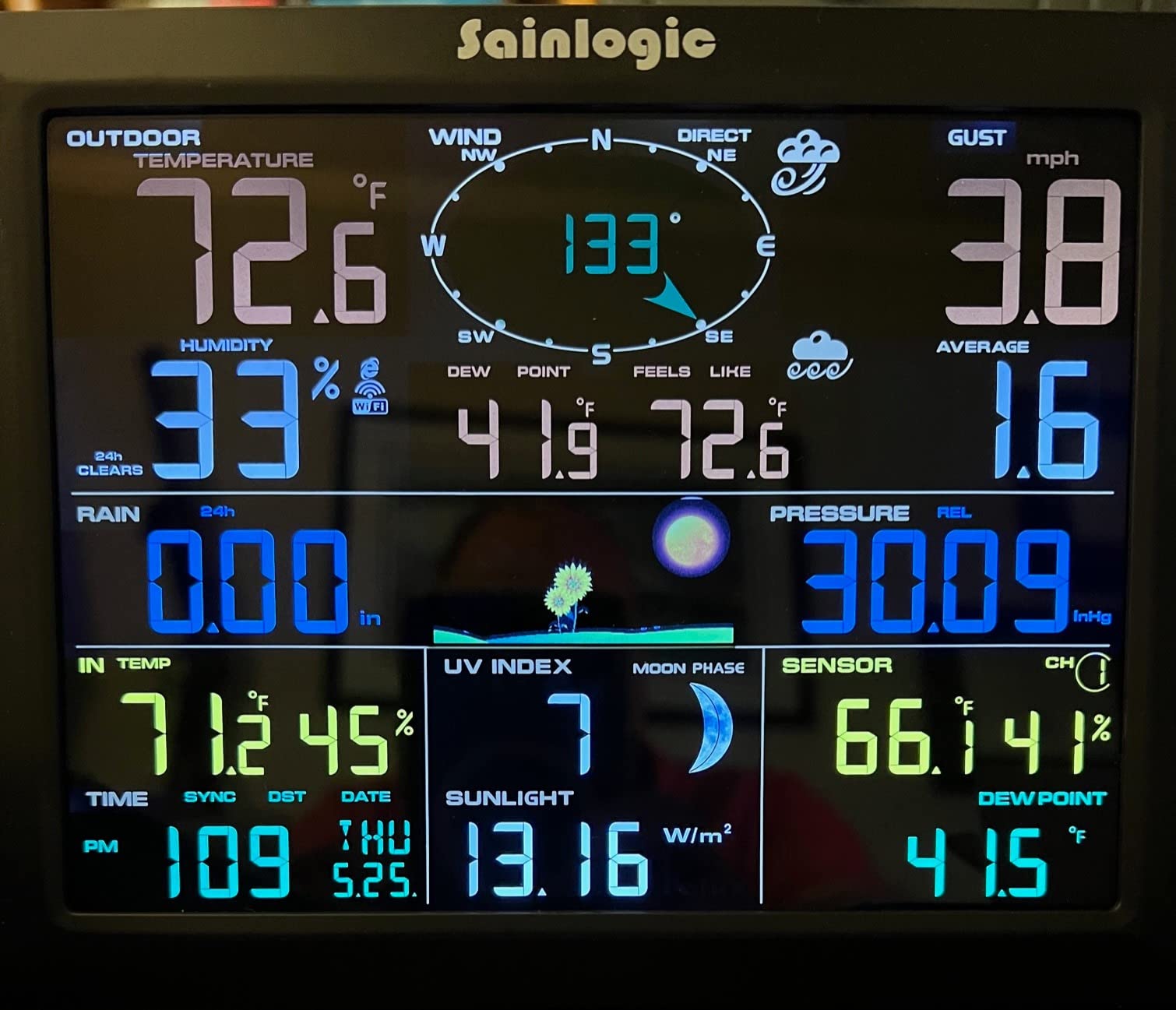 Sainlogic 14-in-1 Smart WiFi Weather Station, 8.5