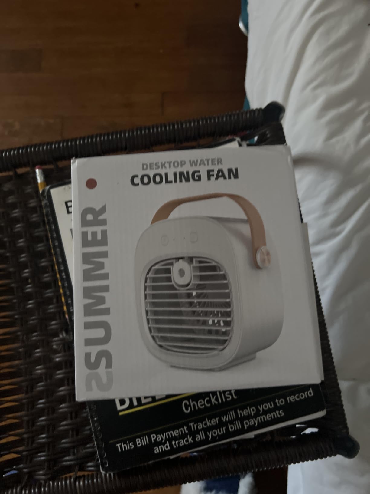 Portable Air Conditioner -5200mAh Rechargeable Personal Air Cooler, White Mini Air Conditioner with 3 Speeds, Quiet Desk Cooling Fan for Home, Bedroom, Travel, Office, Outdoor, Indoor customer photo 1
