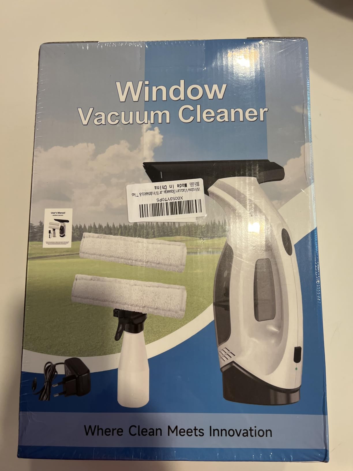Window Vacuum Squeegee Cordless, Electric Window Cleaner with 2000Pa Suction, 280mm Wide Blade, 150ml Tank for Shower Glass, Mirrors, Tiles & Car Windows customer photo 1
