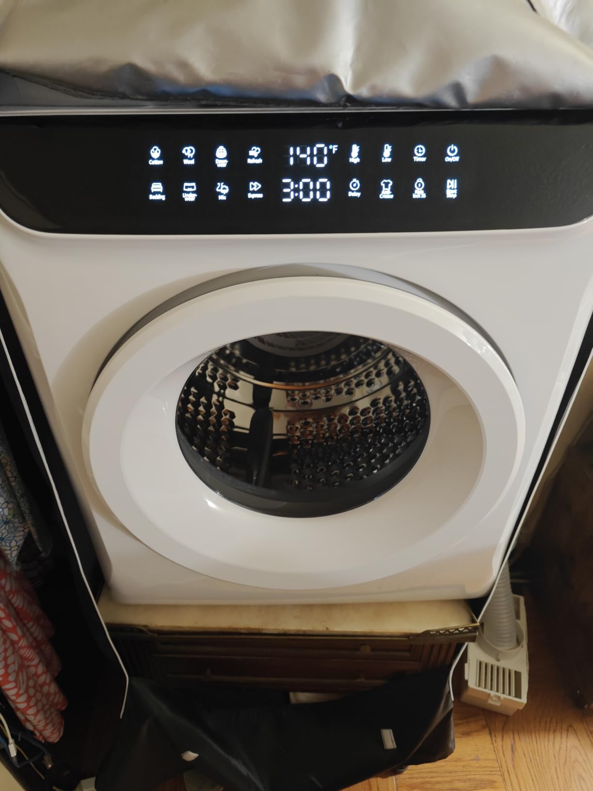 3.5 Cu. Ft. Portable Clothes Dryer for Laundry | Small Portable Dryers for Clothes, 120V Electric Dryer for Laundry, 1400W Dryer Machine for Apartments, White customer photo 2