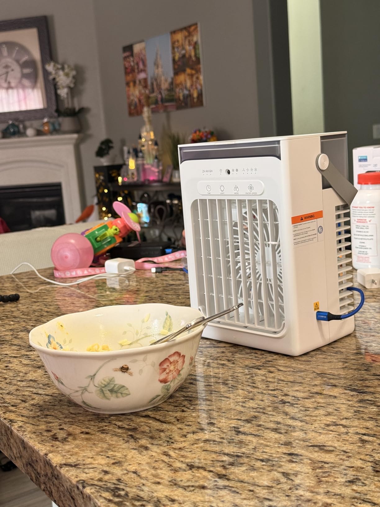 Mini Evaporative Cooler, Mist Fan Portable Air Conditioners, White customer photo 1
