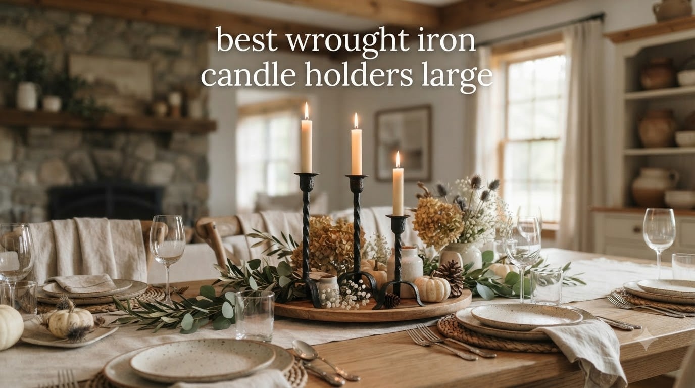best wrought iron candle holders large