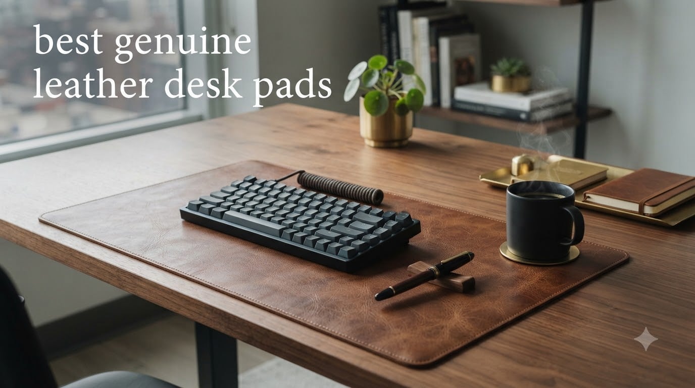 best genuine leather desk pads